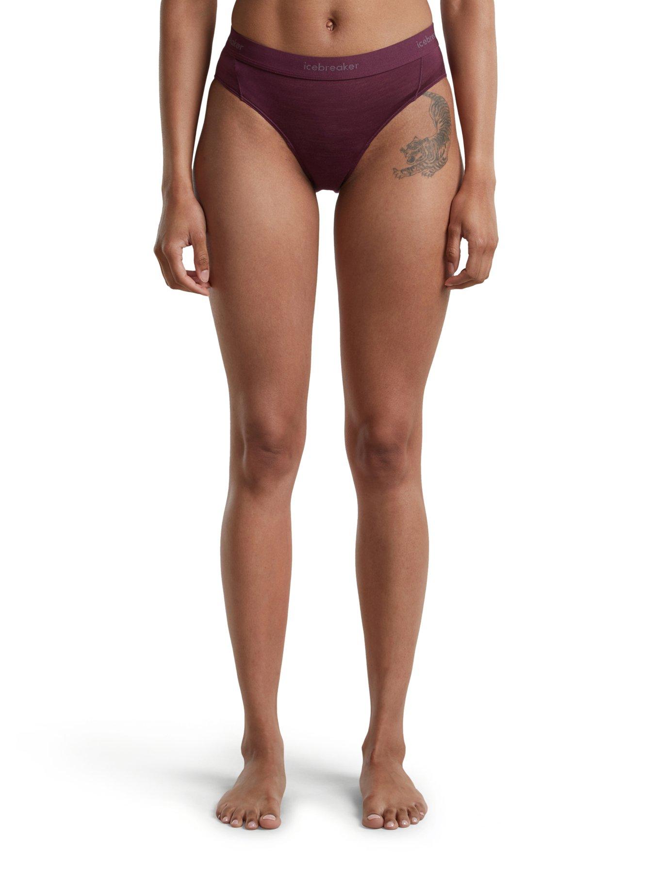 Image 1 of 4 of Icebreaker Womens Cool-Lite Merino Slim Fit Hipster Briefs - Burgundy