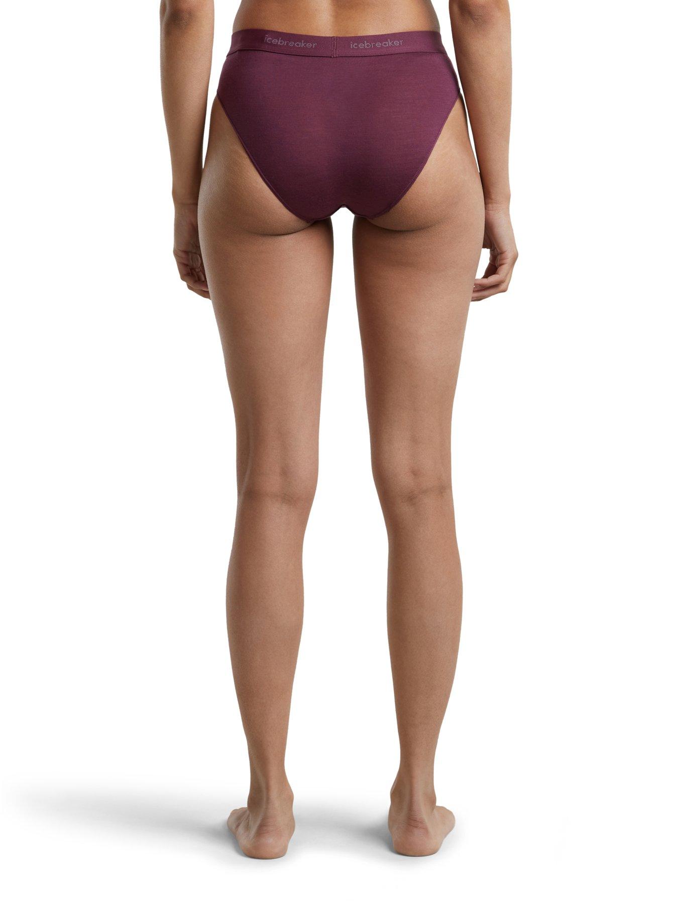 Image 2 of 4 of Icebreaker Womens Cool-Lite Merino Slim Fit Hipster Briefs - Burgundy
