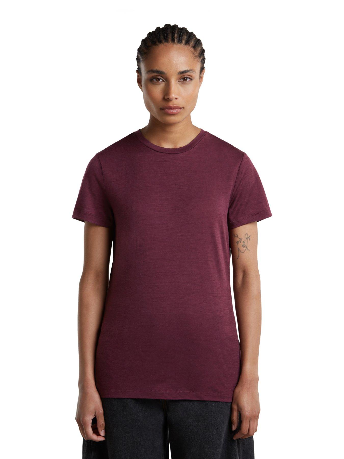 Icebreaker Womens Merino 150 Tech Lite Iii T-Shirt - Burgundy