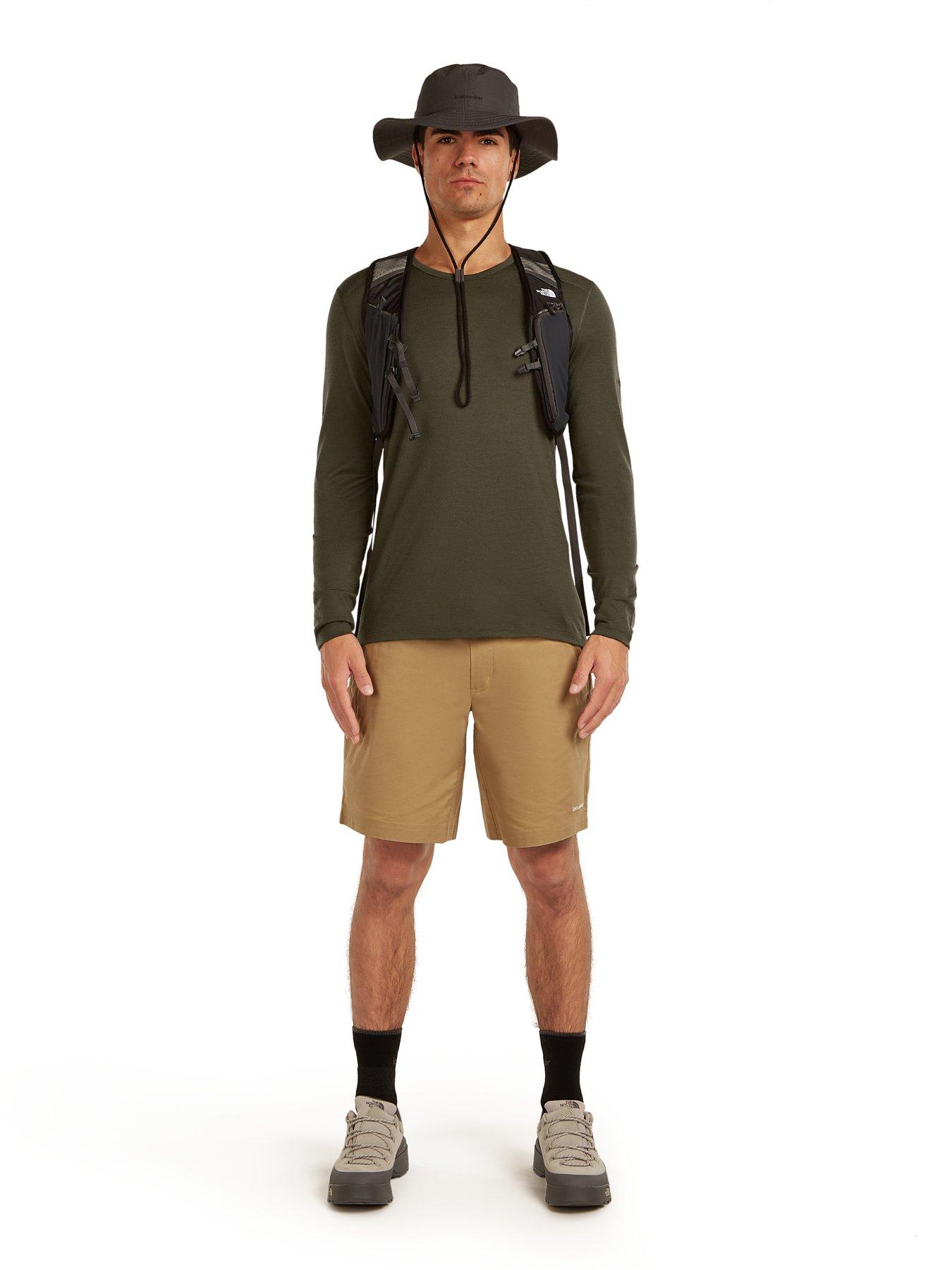 Image 2 of 4 of Icebreaker Mens 200 Oasis Long Sleeve Crew Baselayer Top - Khaki