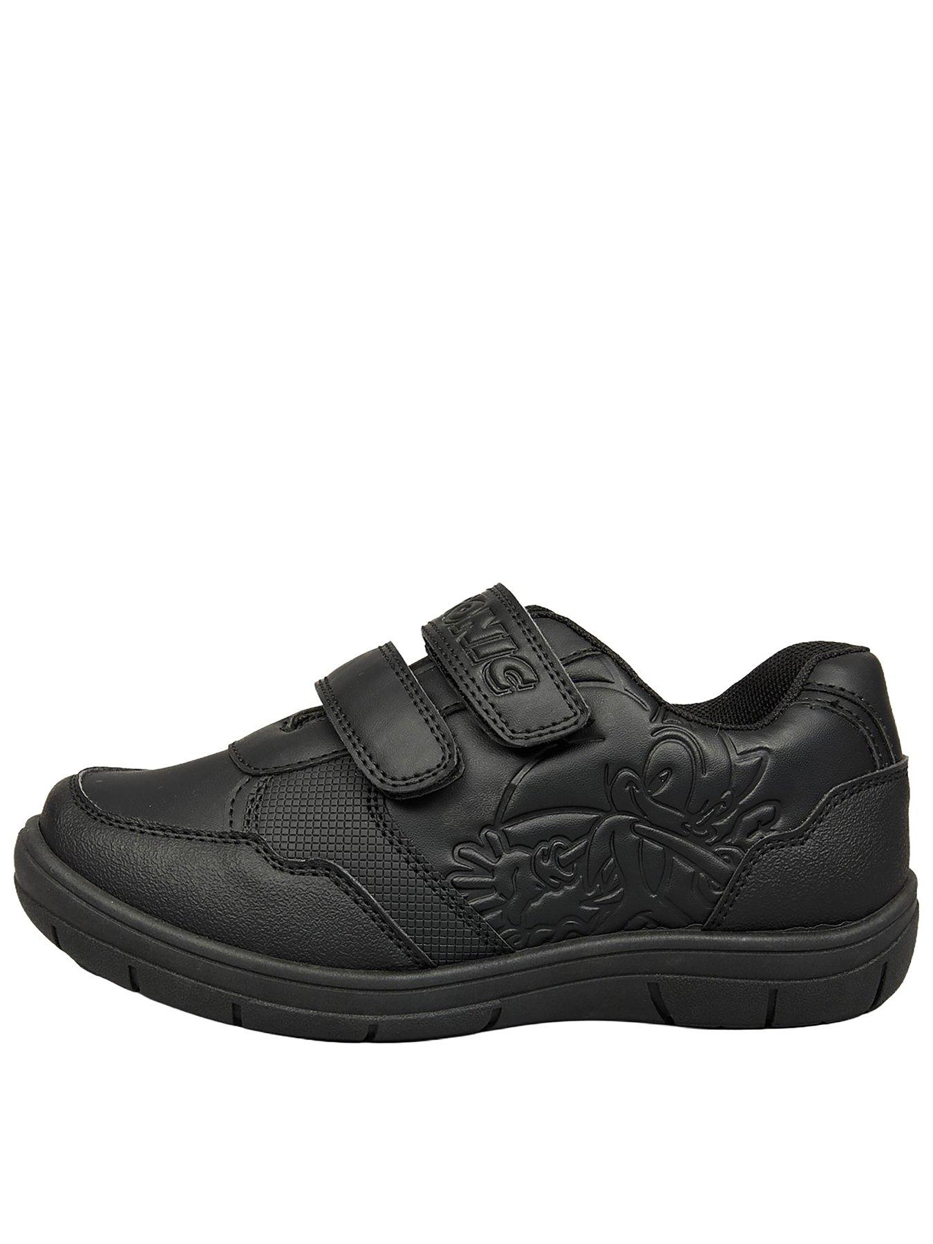 The Very Collection Sonic Double Strap School Shoe - Black