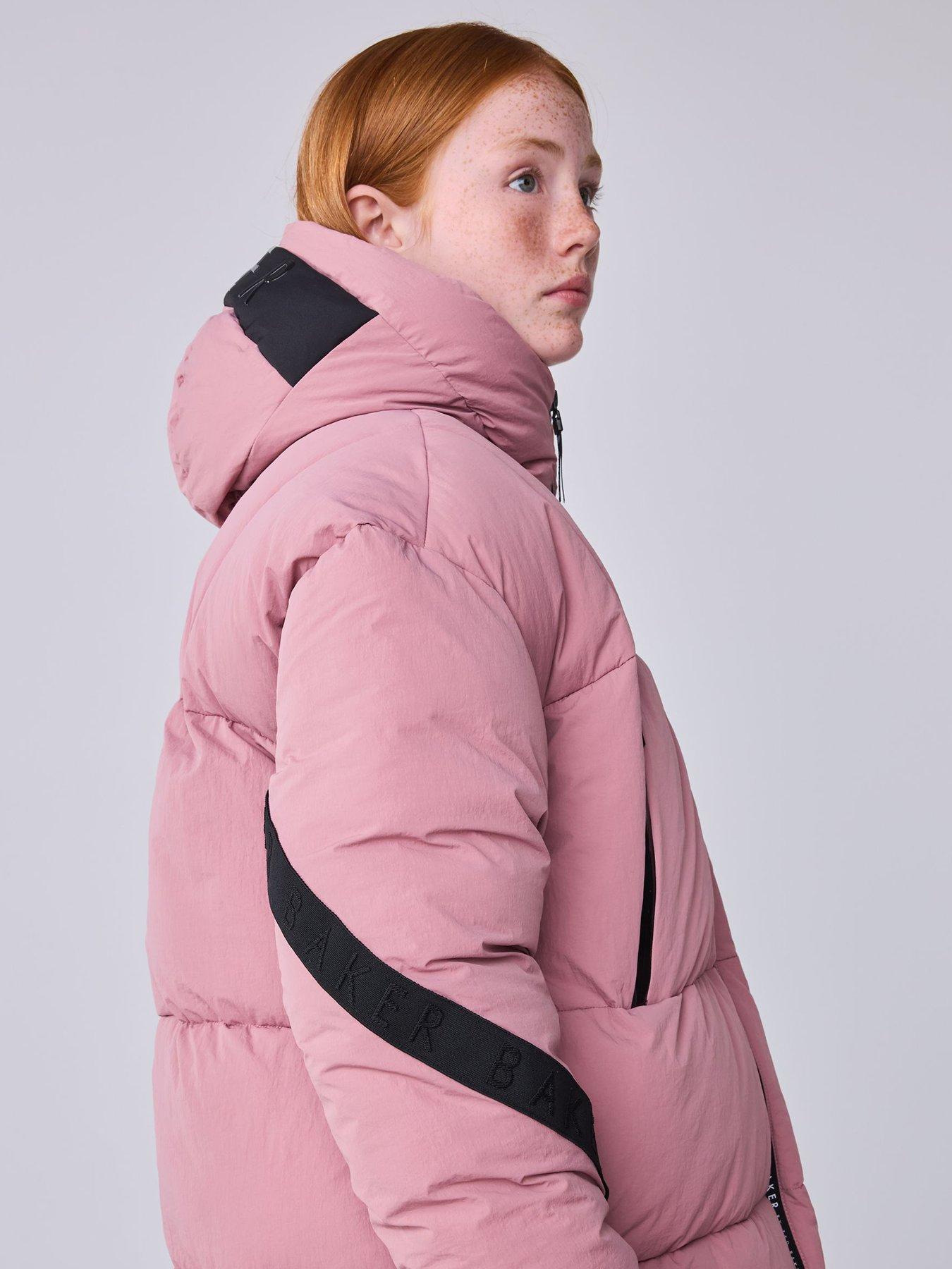 Image 2 of 7 of Ted Baker Girls Shower Resistant Longline Padded Coat - Pink