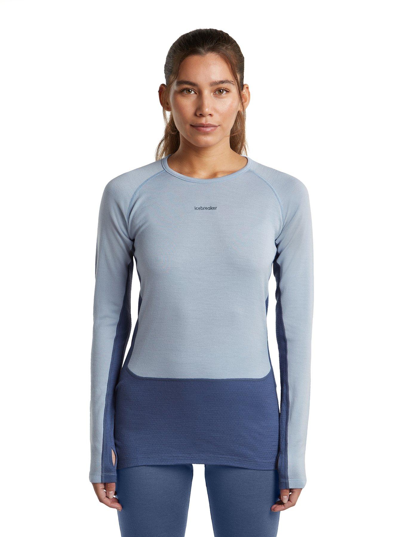 Icebreaker Womens Merino 260 Zone Knit Ls Crewe Top - Blue