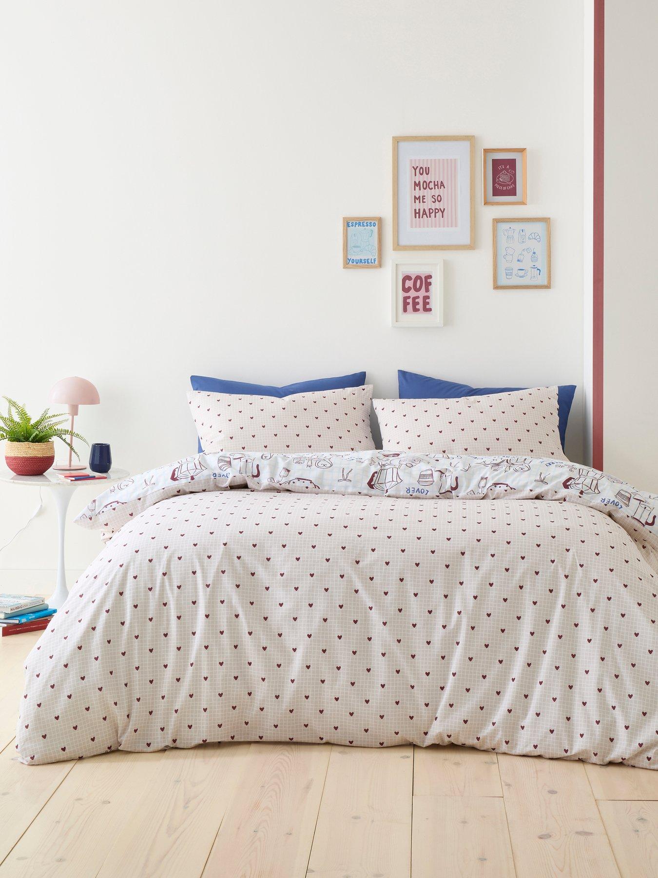 Image 4 of 5 of Fusion Coffee Club Duvet Cover Set in Blue