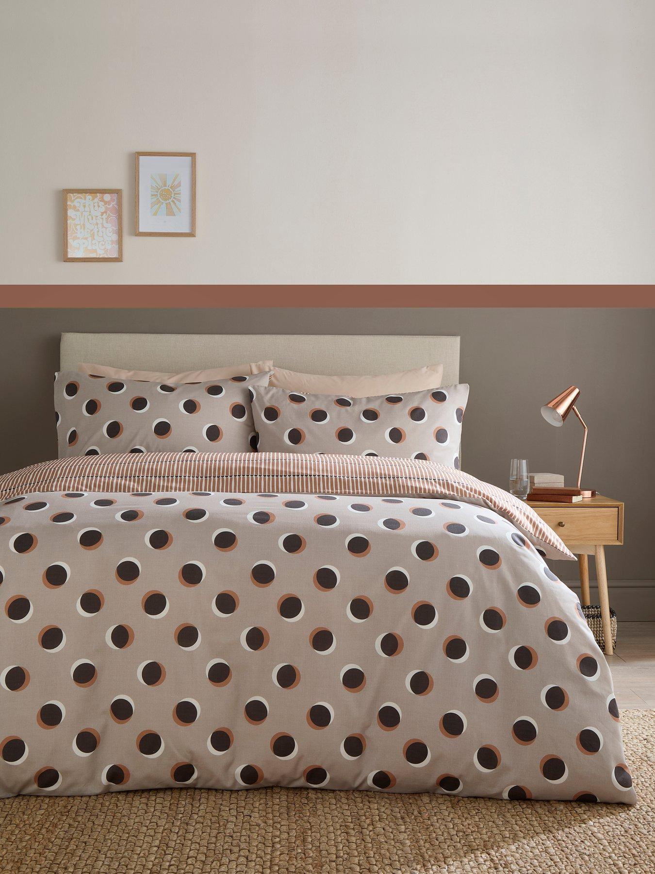 Image 1 of 4 of Fusion Polka Spot Duvet Cover Set in Natural