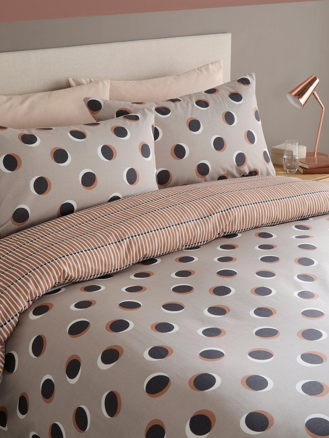 Image 3 of 4 of Fusion Polka Spot Duvet Cover Set in Natural