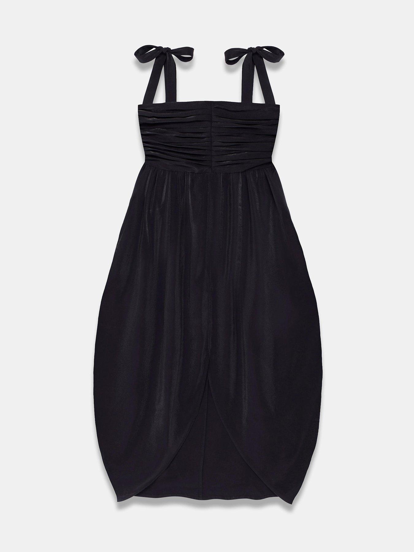 Image 5 of 6 of Mint Velvet Tulip Wrap Midi Dress - Black