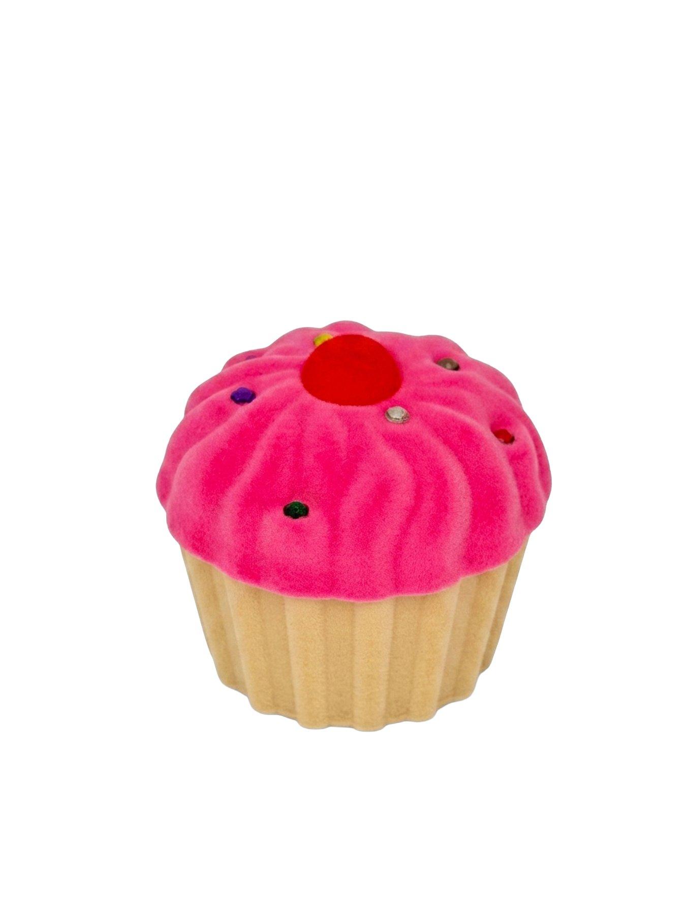 Image 5 of 6 of The Love Collection Womens Enamel Cupcake Novelty Box Stud Earrings - Silver
