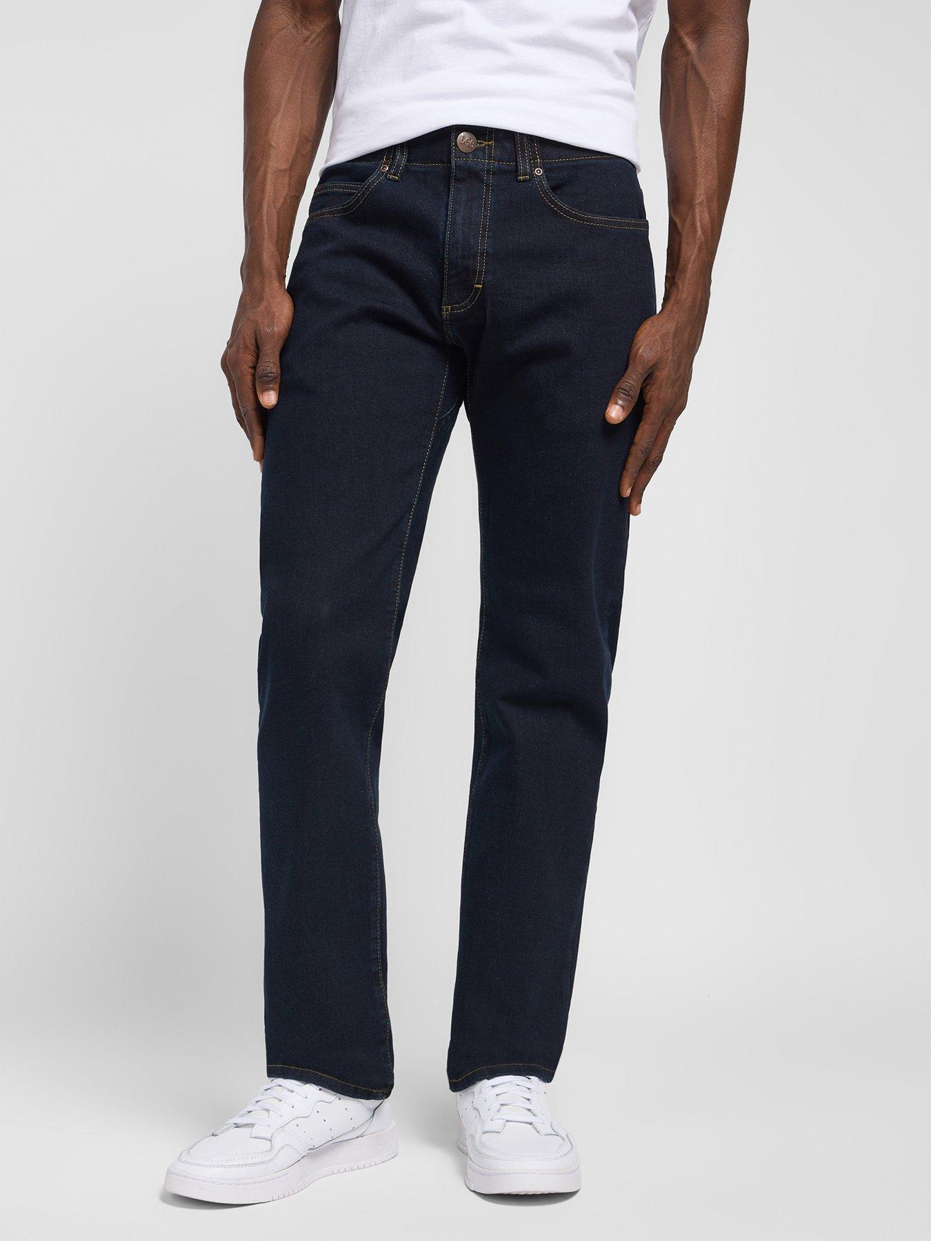Image 1 of 1 of Lee Slim Straight Fit MVP Jeans - Dark Blue