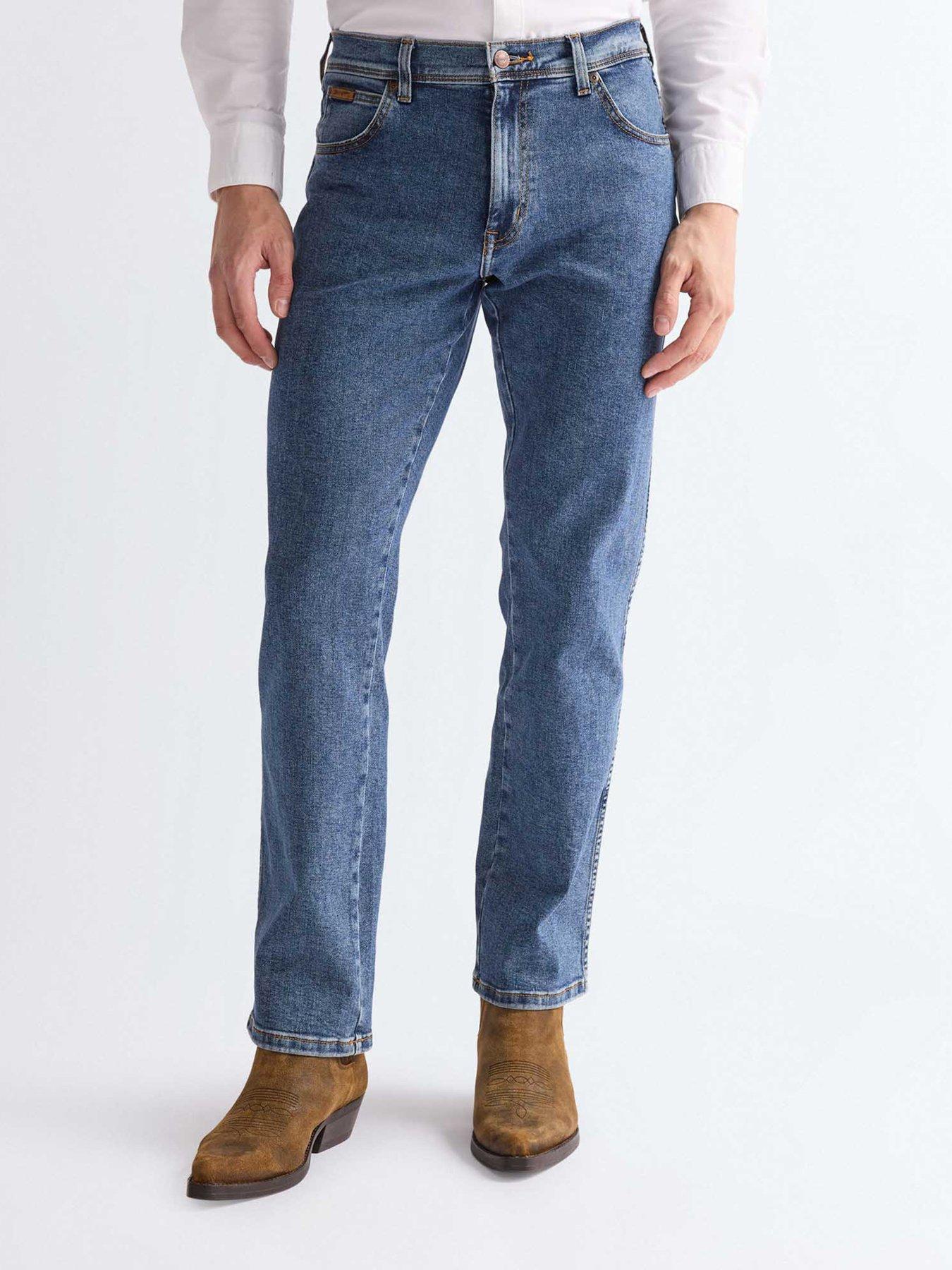 Image 1 of 5 of Wrangler Texas Authentic Straight Jeans - Dark Blue