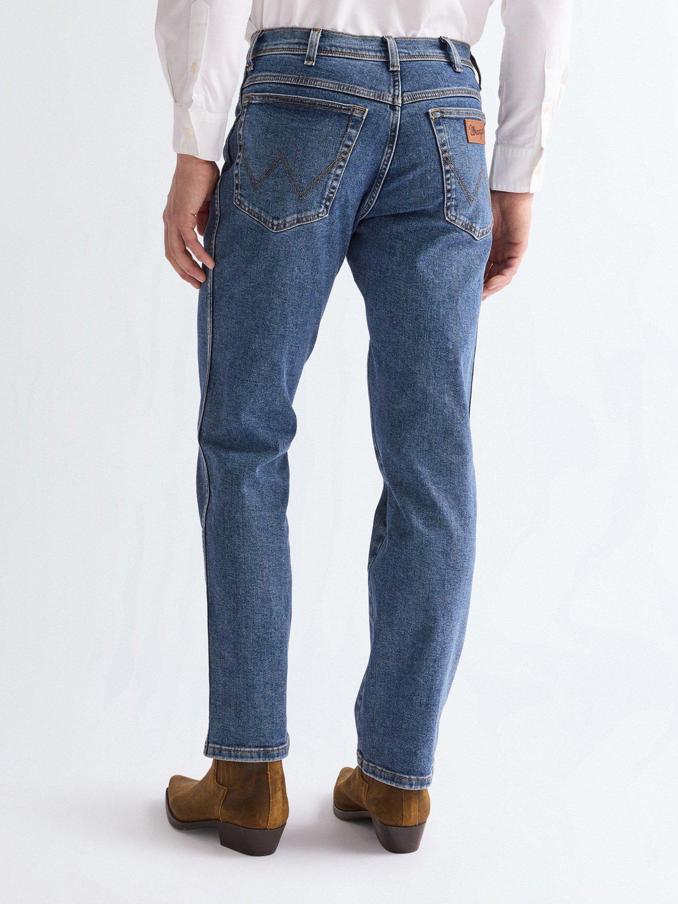 Image 2 of 5 of Wrangler Texas Authentic Straight Jeans - Dark Blue