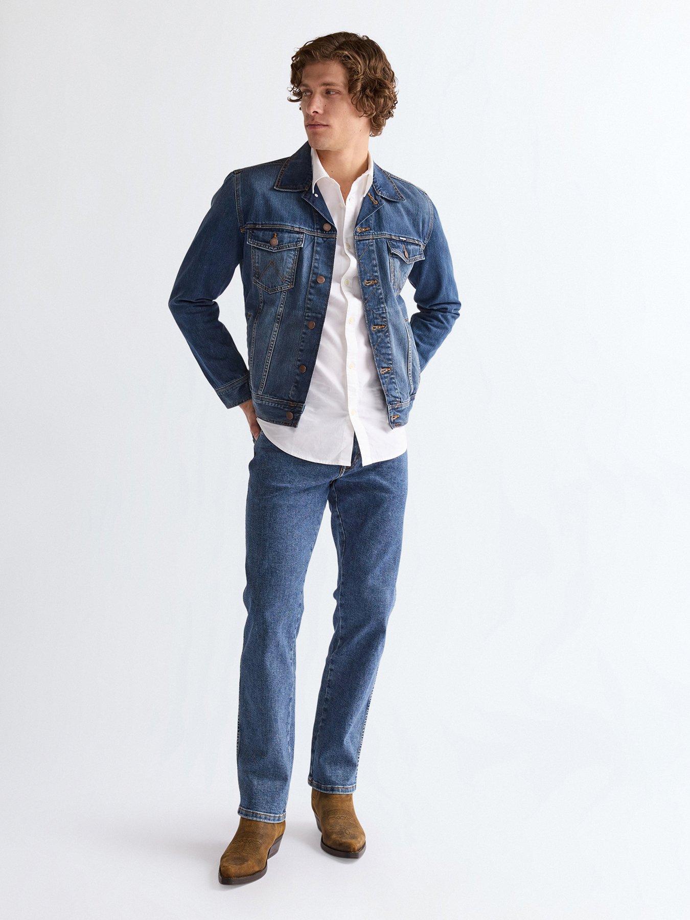 Image 3 of 5 of Wrangler Texas Authentic Straight Jeans - Dark Blue