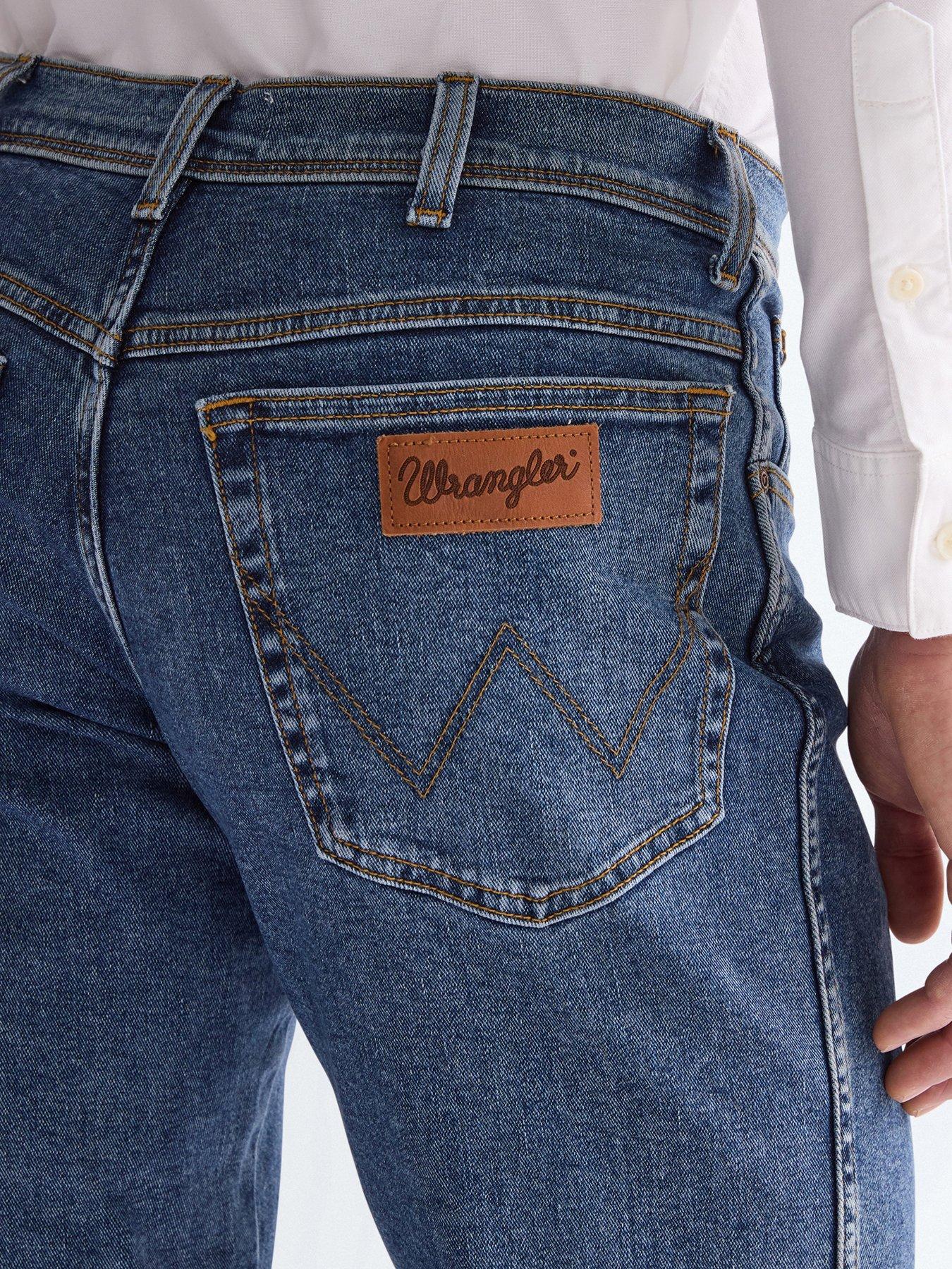 Image 4 of 5 of Wrangler Texas Authentic Straight Jeans - Dark Blue