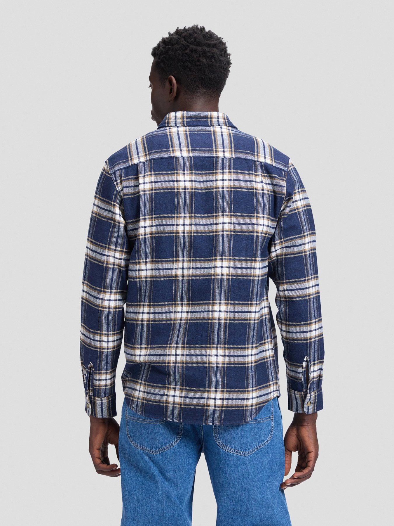 Image 2 of 5 of Lee Workwear Flannel Long Shirt - Dark Blue