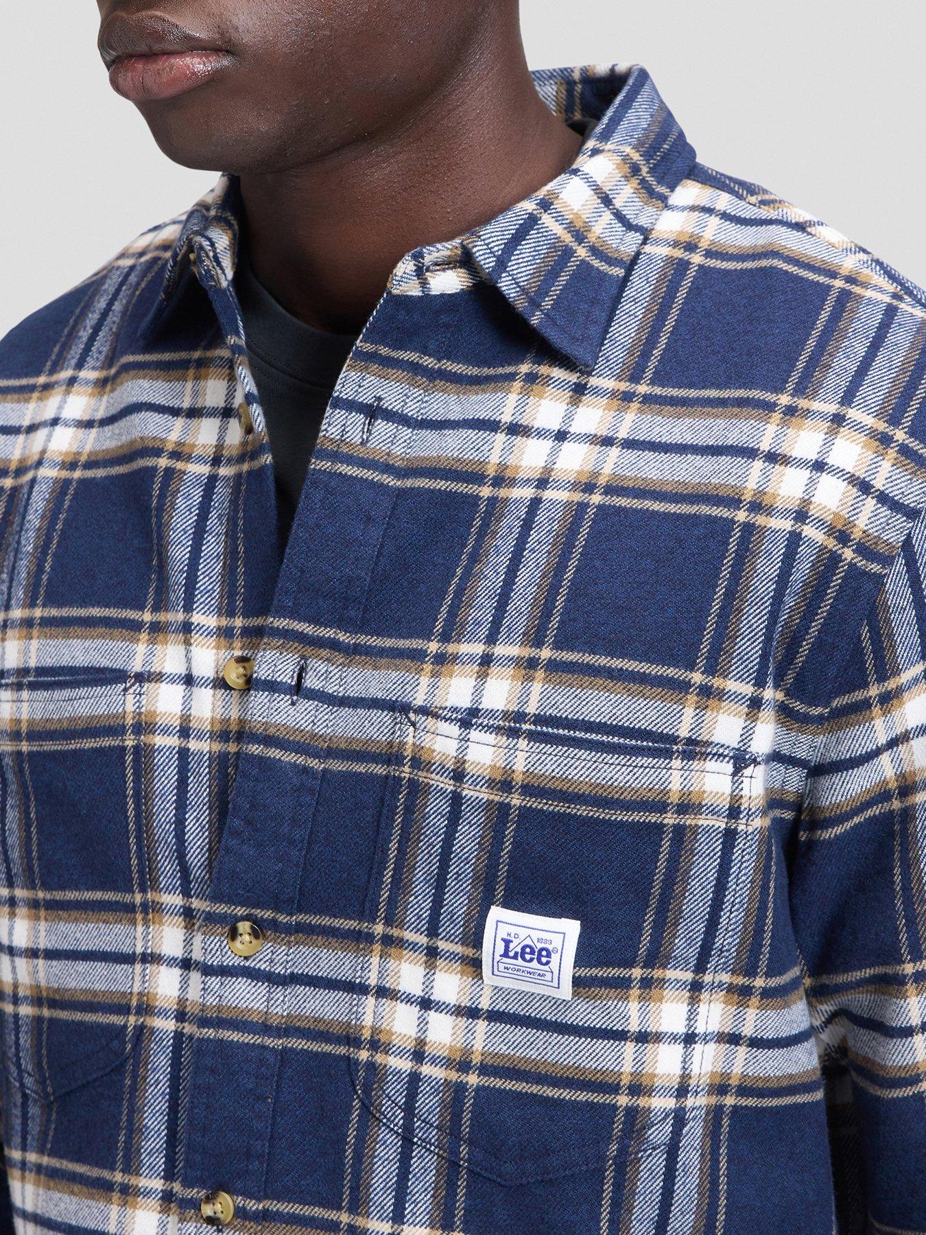 Image 5 of 5 of Lee Workwear Flannel Long Shirt - Dark Blue