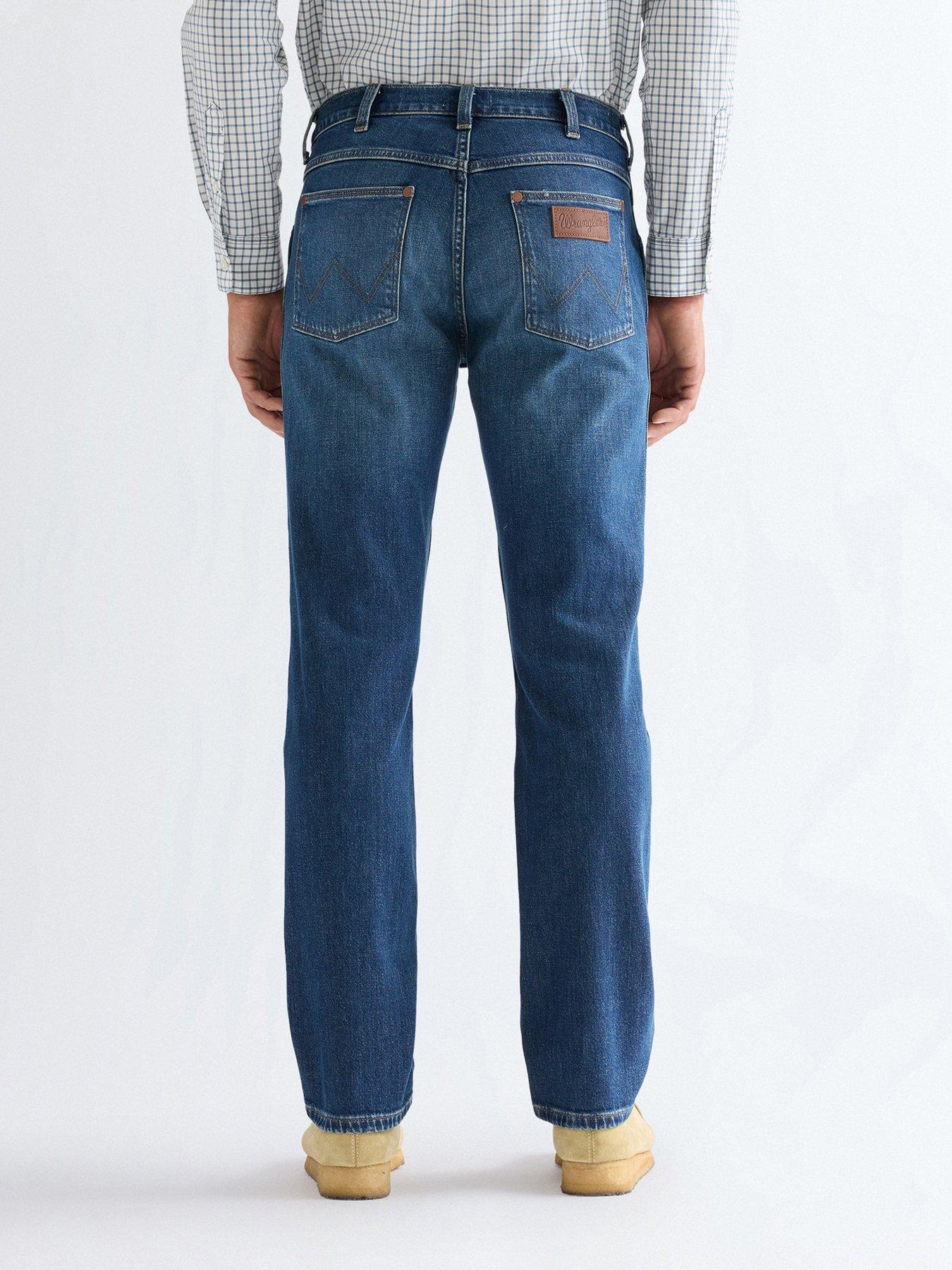 Image 2 of 5 of Wrangler Greensboro Regular Straight Jeans - Dark Blue