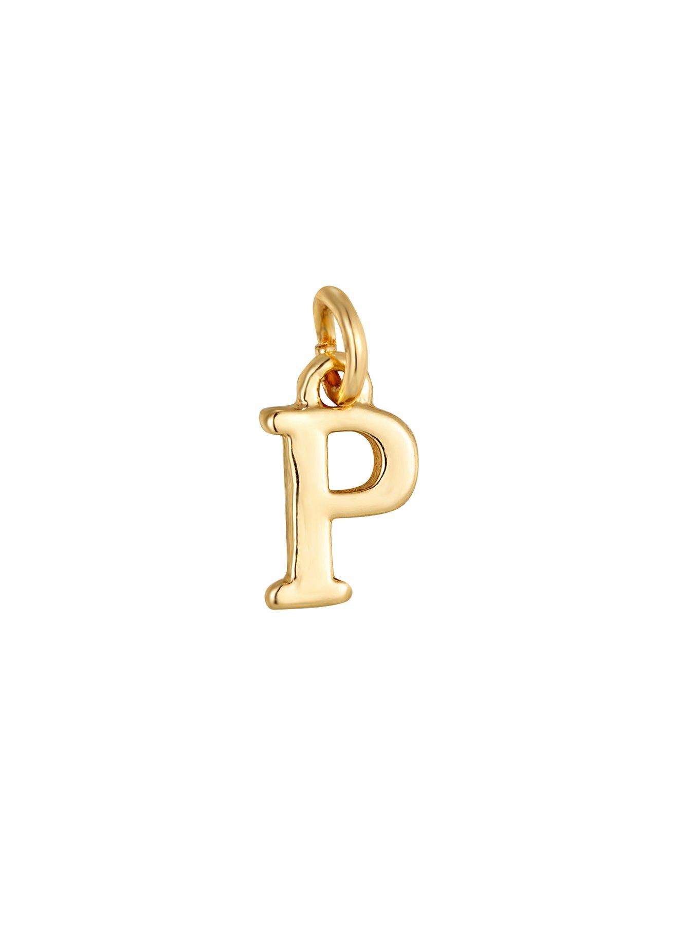 Image 6 of 7 of The Love Collection Womens Initial Pendant 18 Inch Chain Gift Box Necklace - Gold