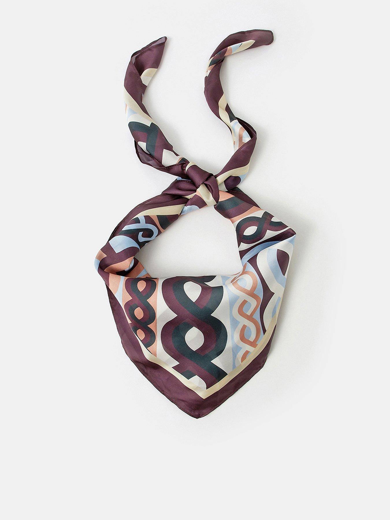 Accessorize Multi Link Print Satin Square Scarf - Multi