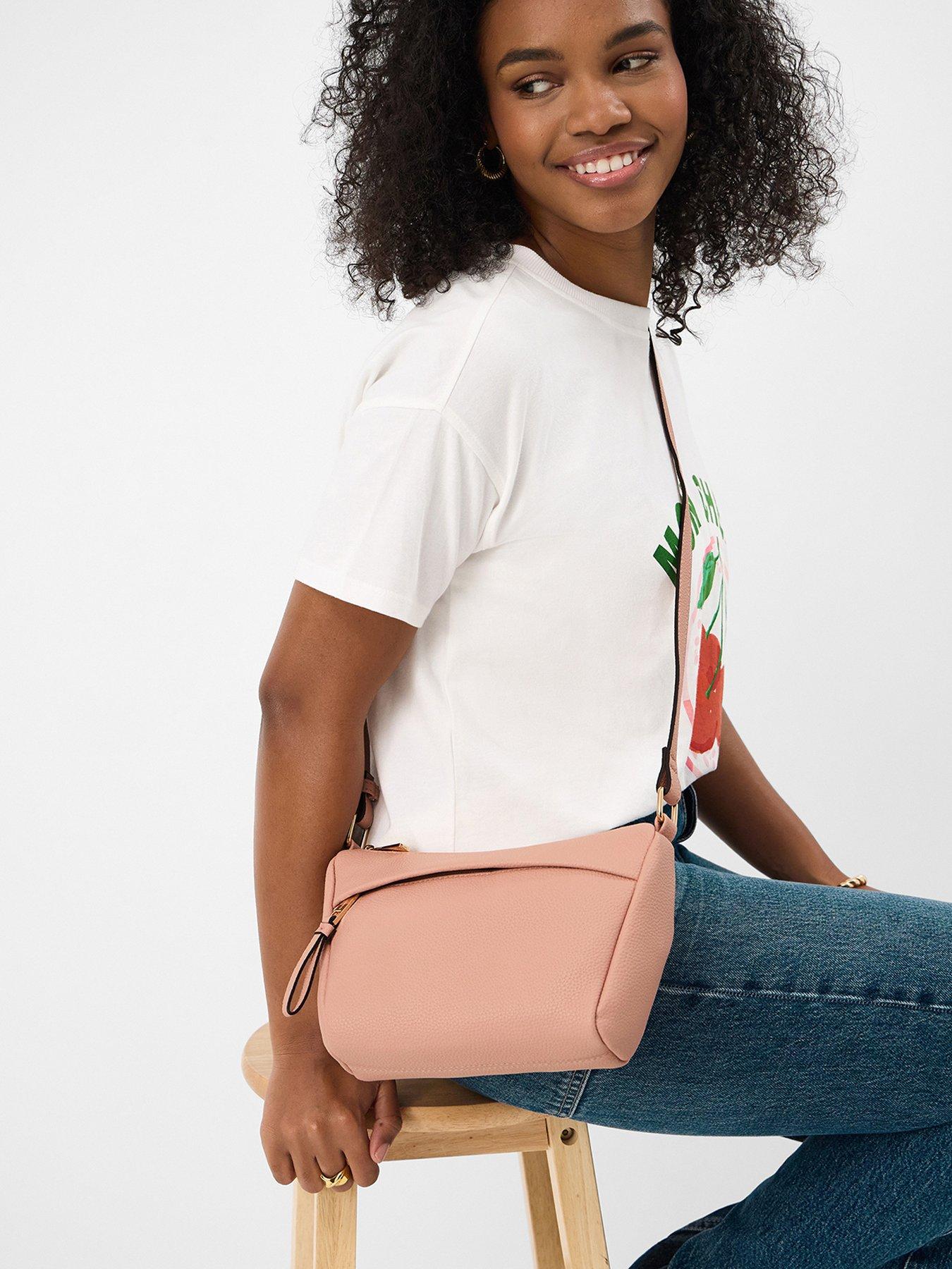 Image 2 of 5 of Accessorize Zip Front Crossbody Bag - Pink