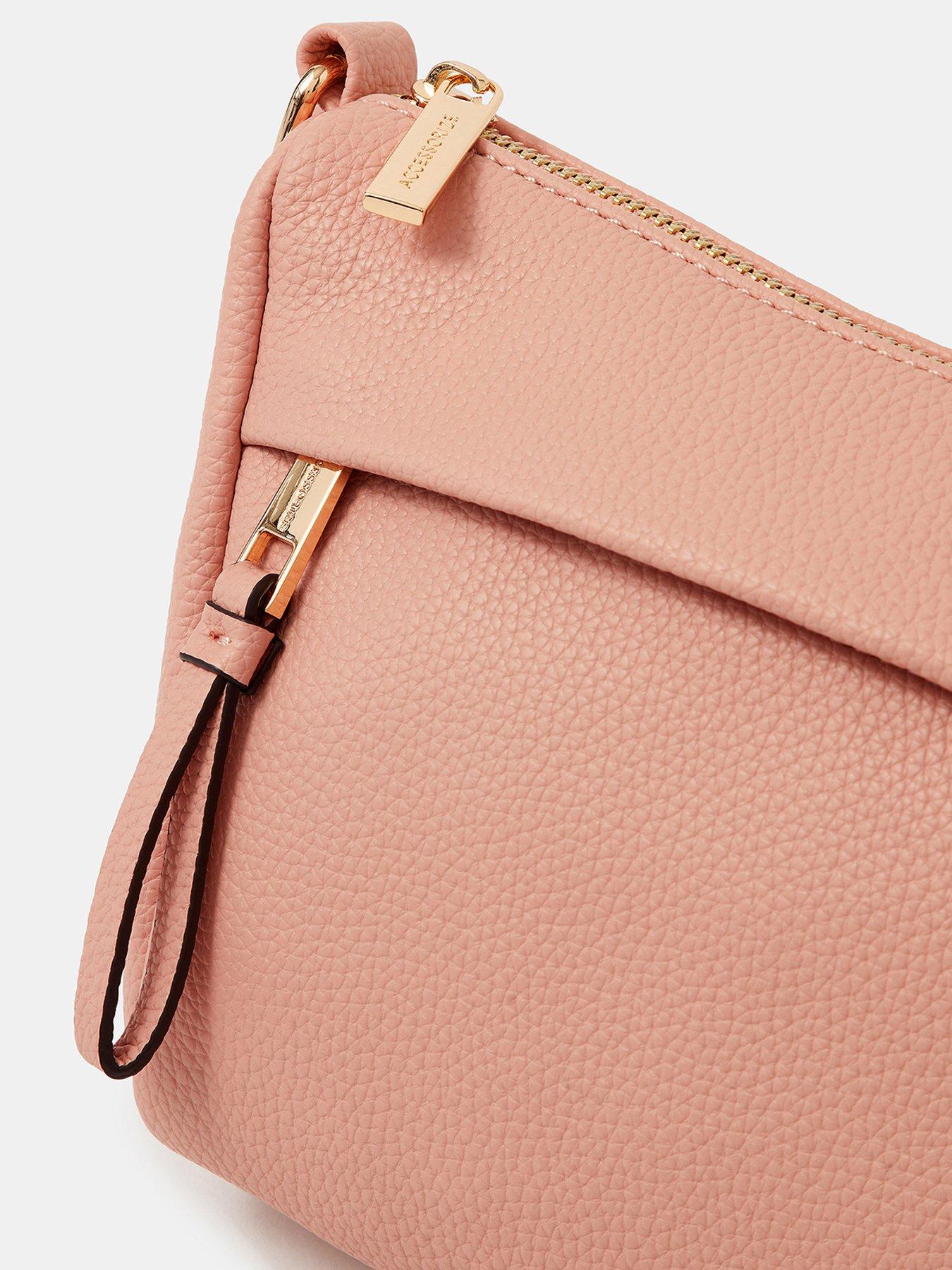 Image 5 of 5 of Accessorize Zip Front Crossbody Bag - Pink