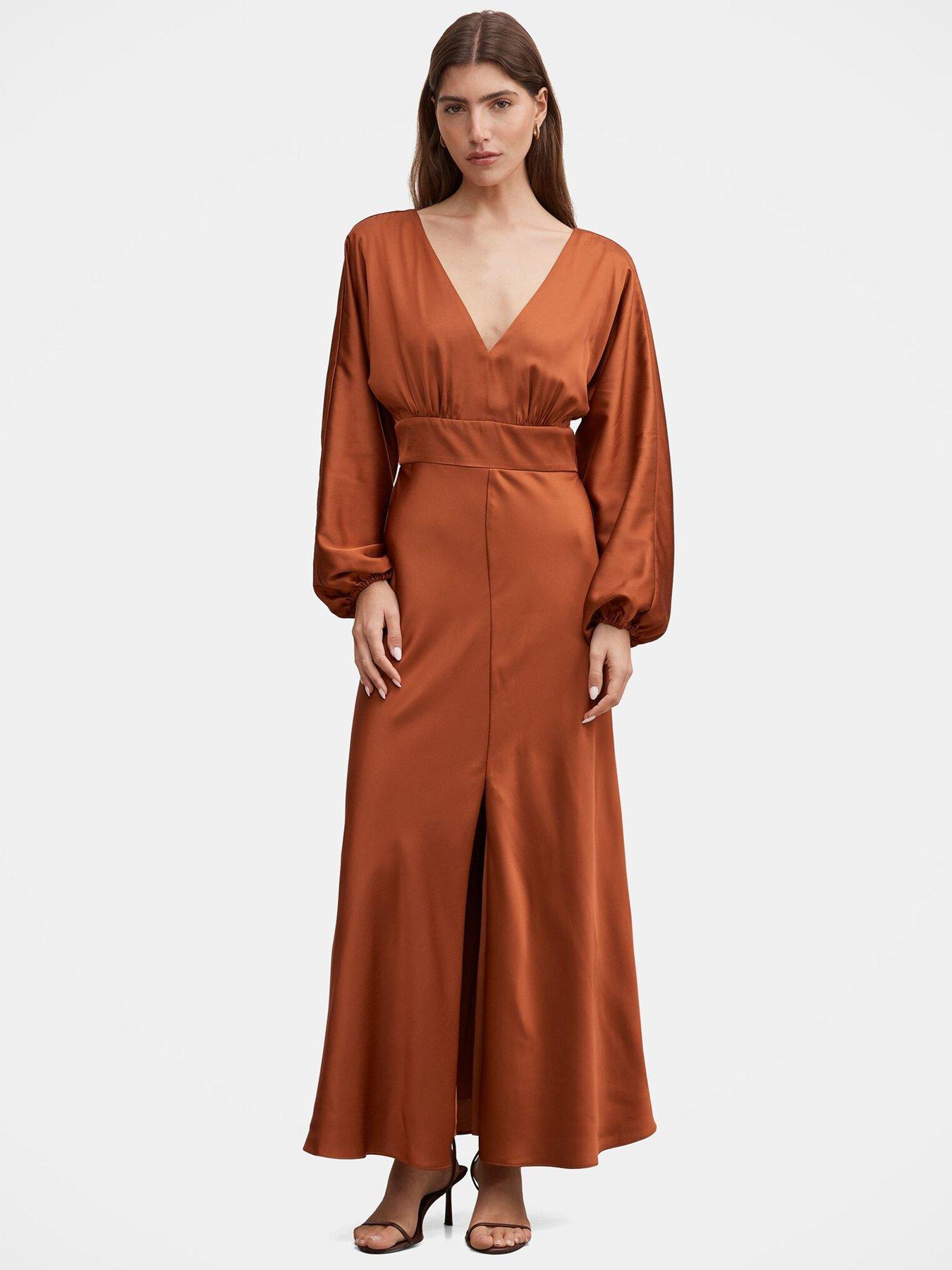 Forever New Vera Draped Batwing Maxi Dress - Orange
