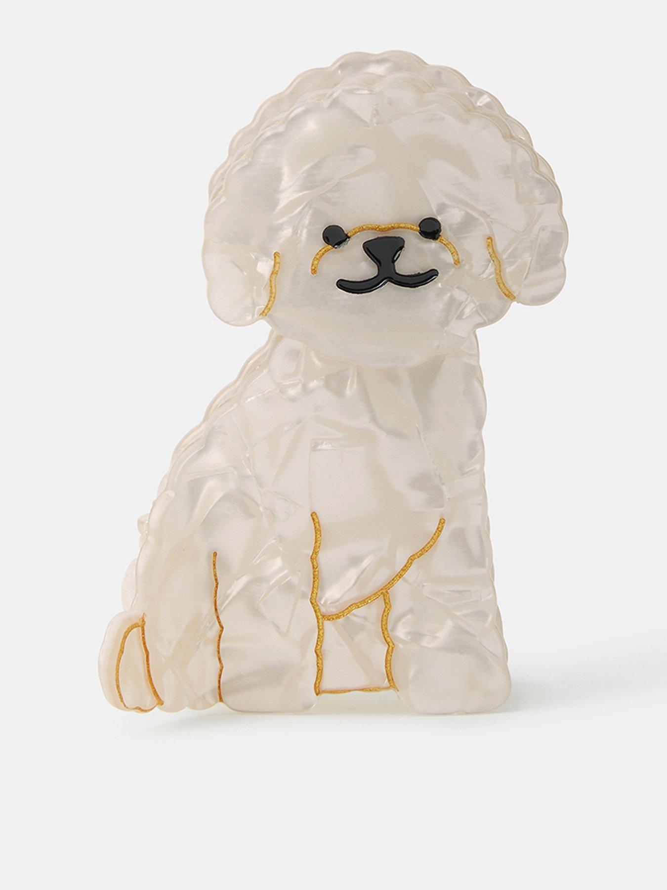 Image 1 of 2 of Accessorize Basil Dog Claw Clip - White