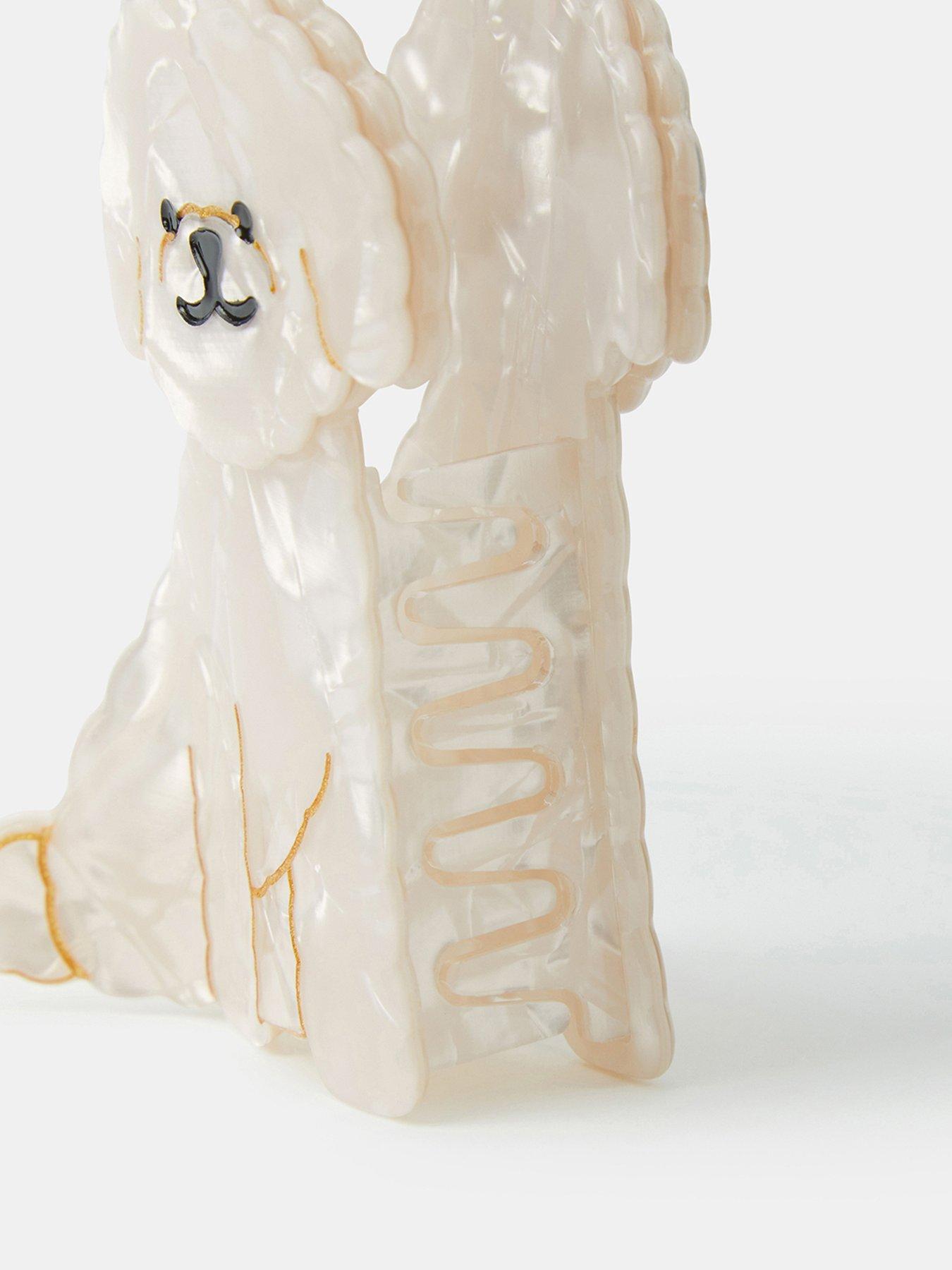Image 2 of 2 of Accessorize Basil Dog Claw Clip - White