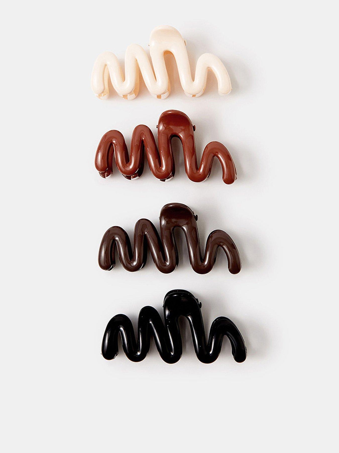 Monsoon Mini Glossy Wiggle Claw Clip Set 4 Pack - Multi