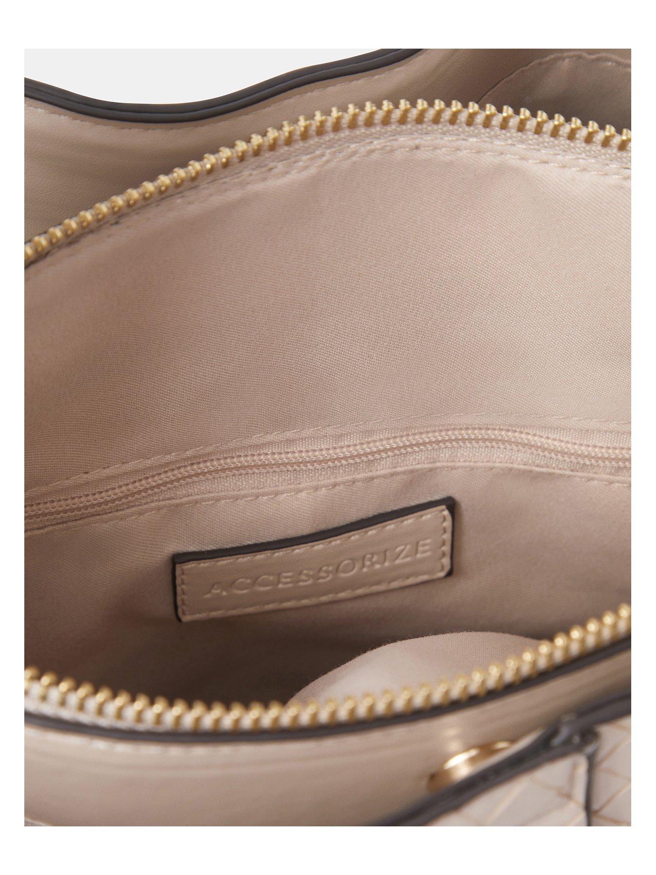Image 5 of 5 of Accessorize Woven Cross Body Bag - Cream