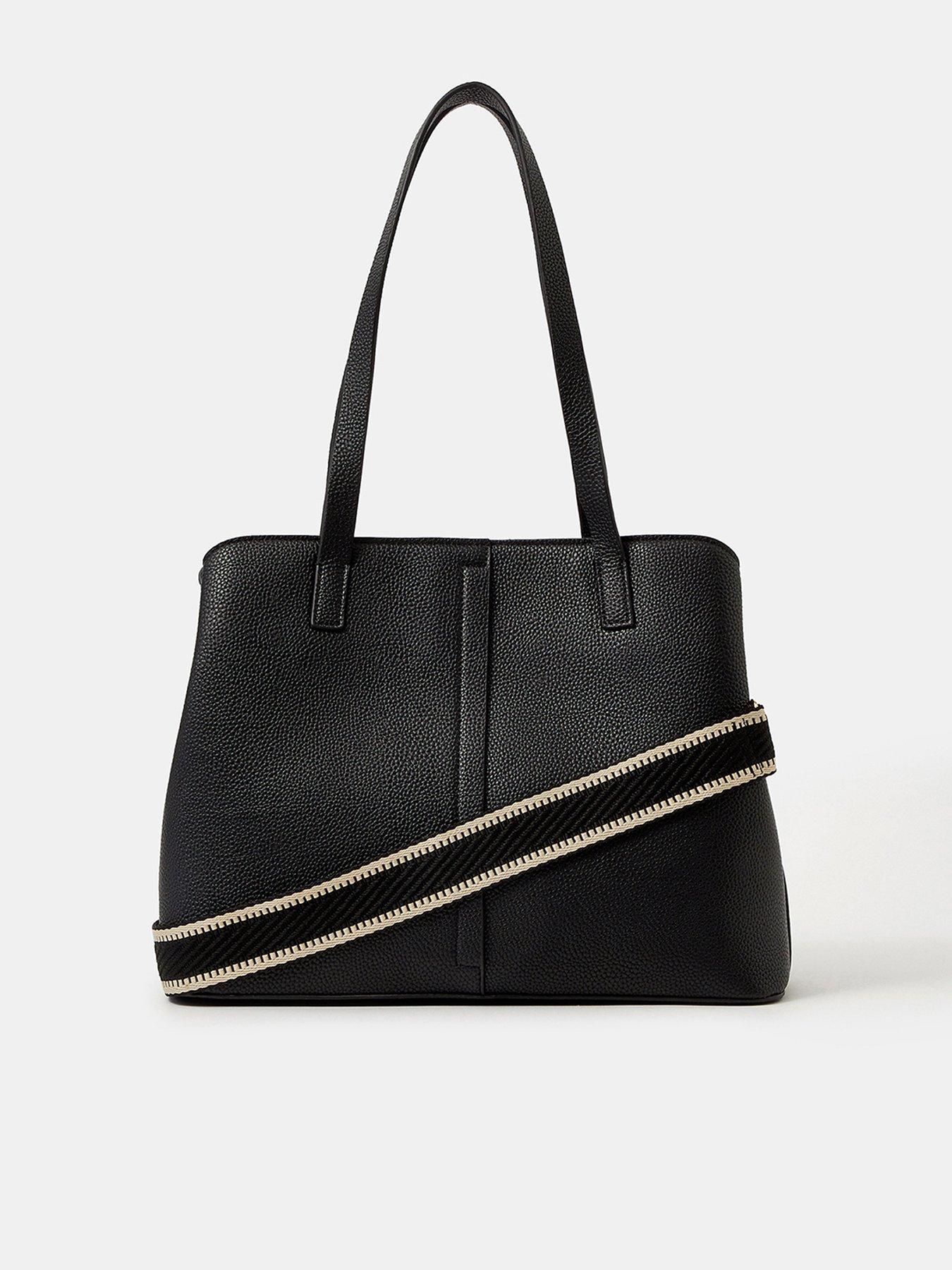Monsoon Webbing Strap Shoulder Bag - Black