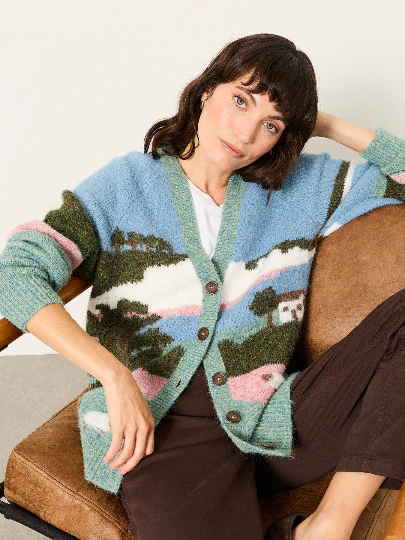 Image 1 of 5 of FatFace Landscape Cardigan