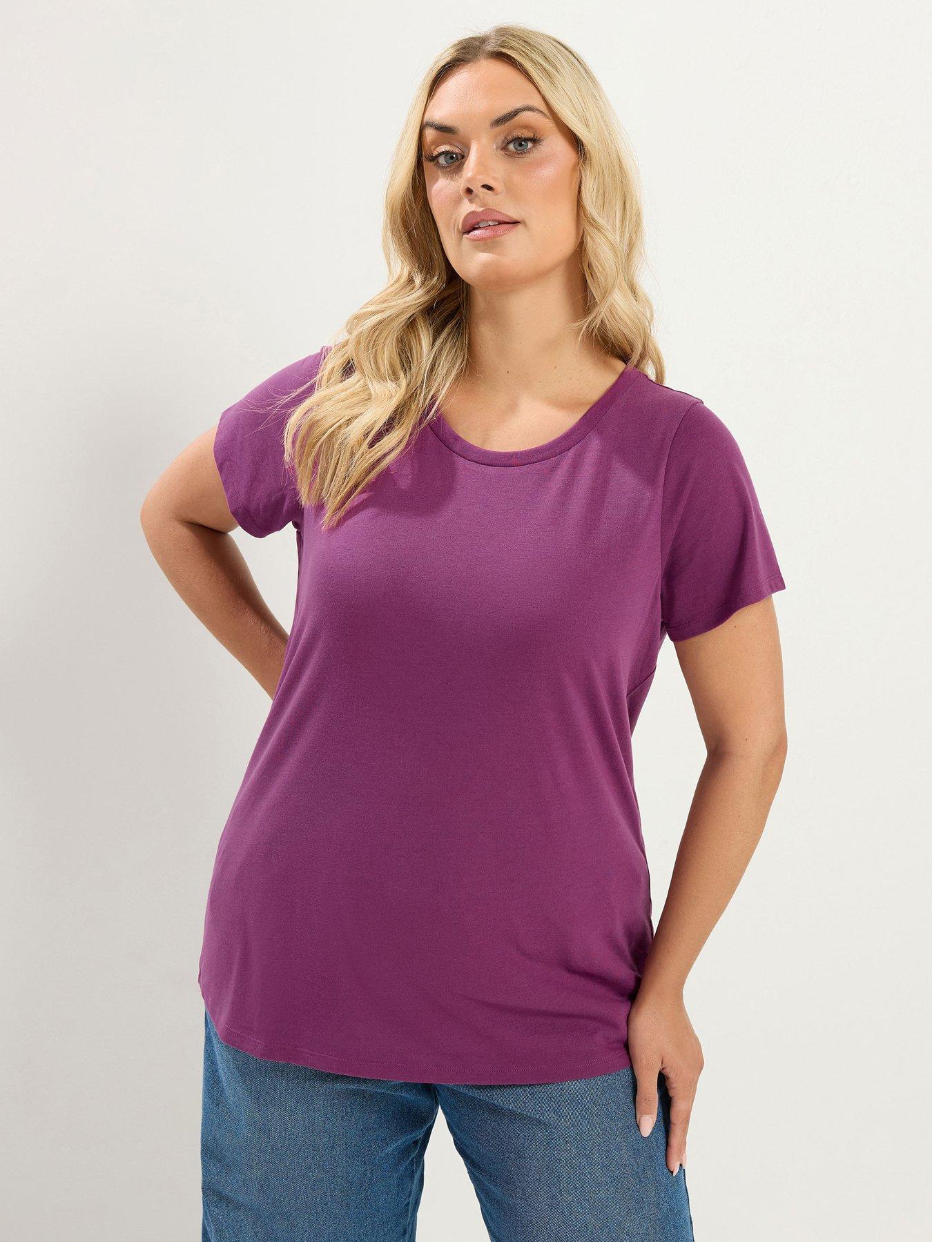 Yours Curve 3 Pack Short Sleeve T-Shirt - Multi