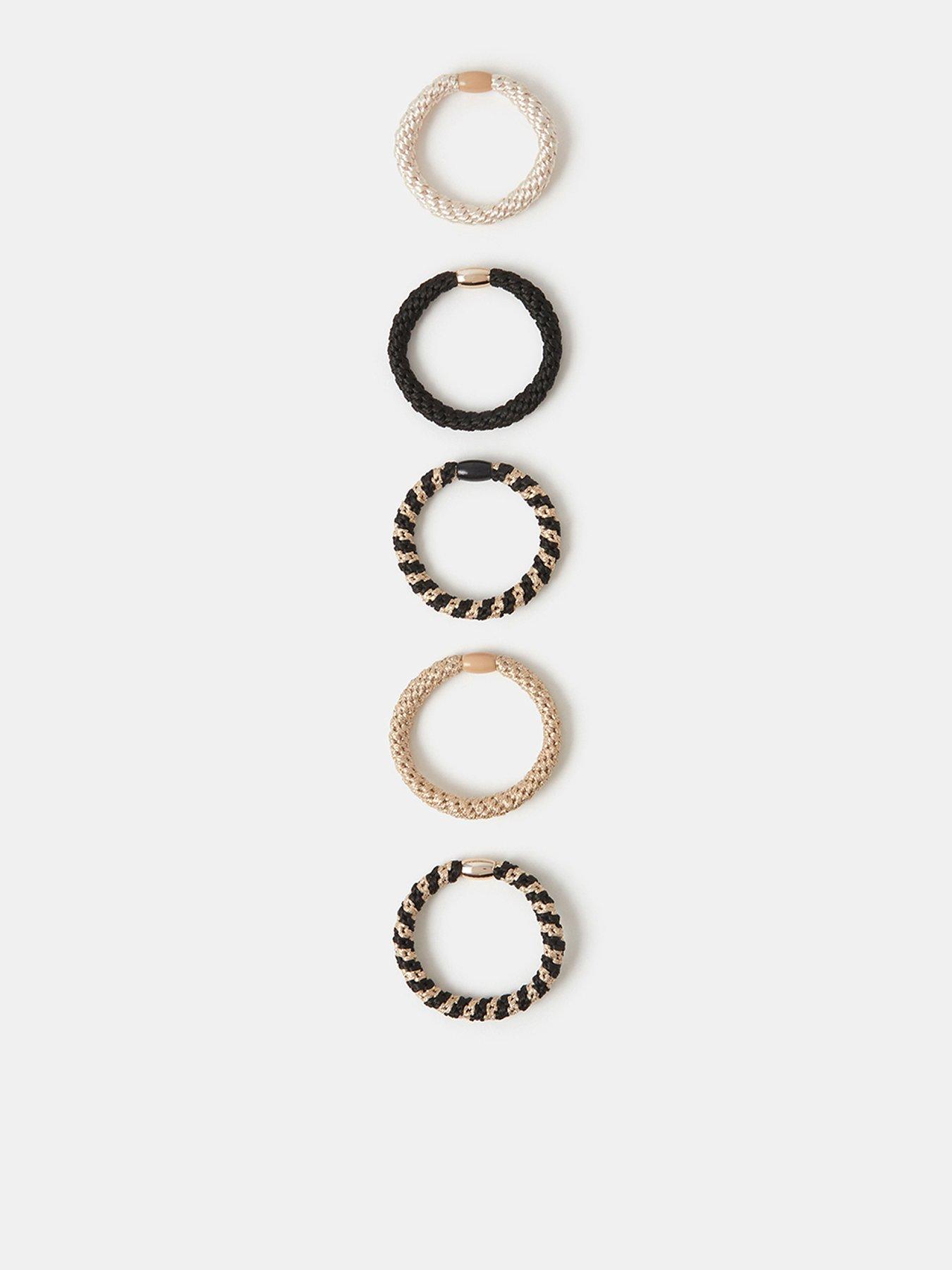 Accessorize Mono Cord Hair Tie Set 5 Pack - Multi