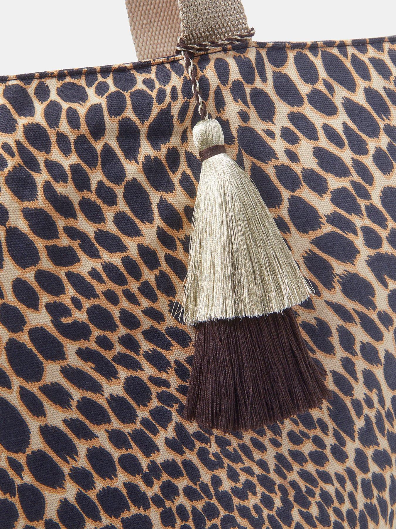 Image 4 of 5 of Accessorize Leopard Print Beach Tote Bag - Multi
