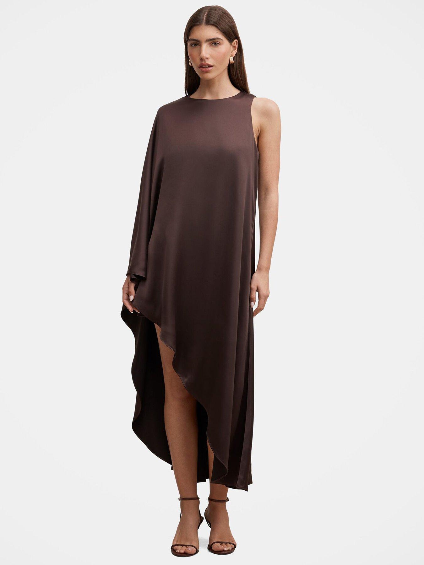 Forever New Donatella Cape Midi Dress - Brown