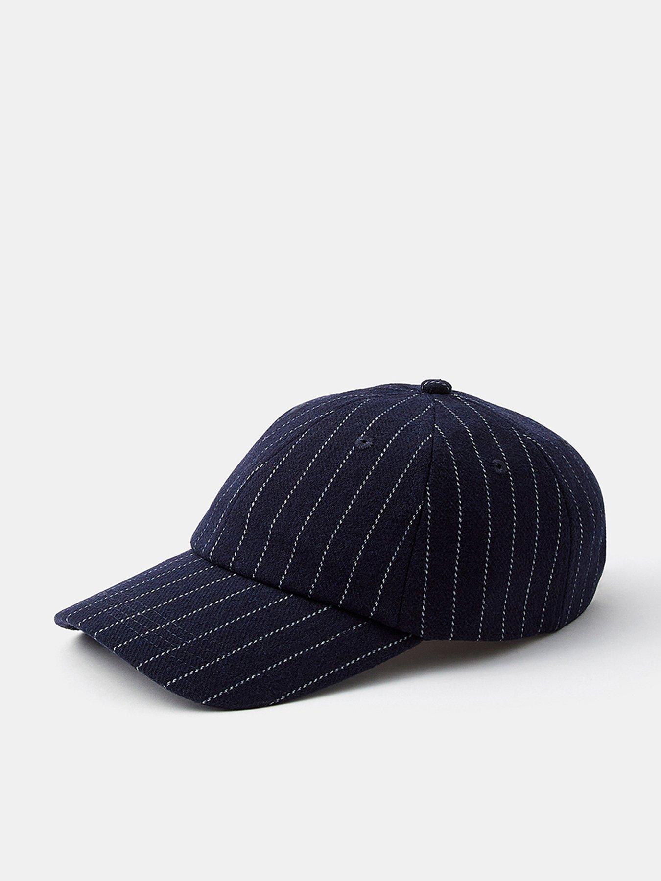 Image 1 of 4 of Accessorize Pinstripe Cap - Blue