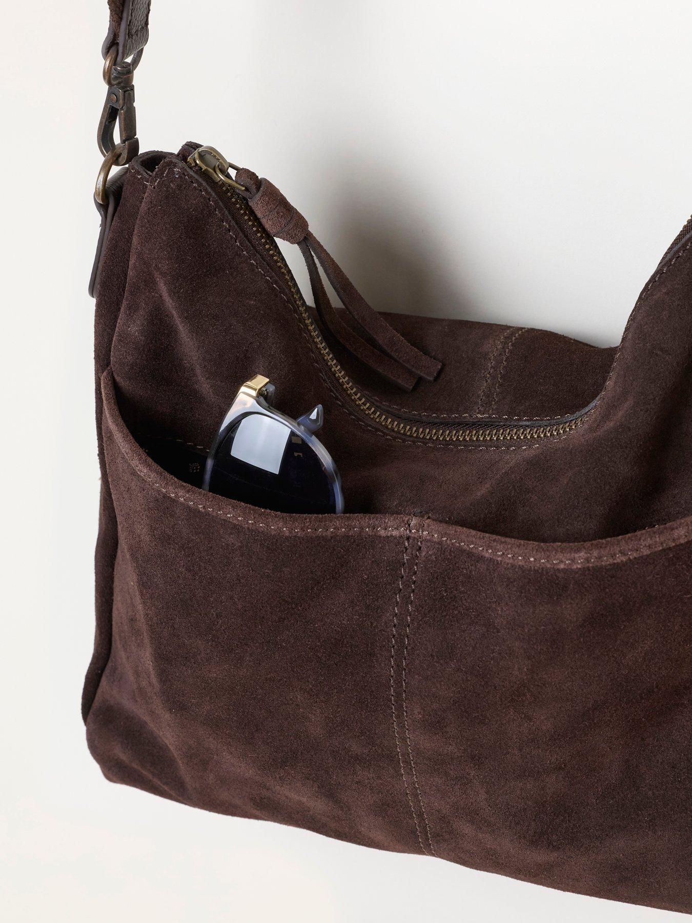 Image 3 of 4 of FatFace Polly Suede Crossbody Bag - Brown