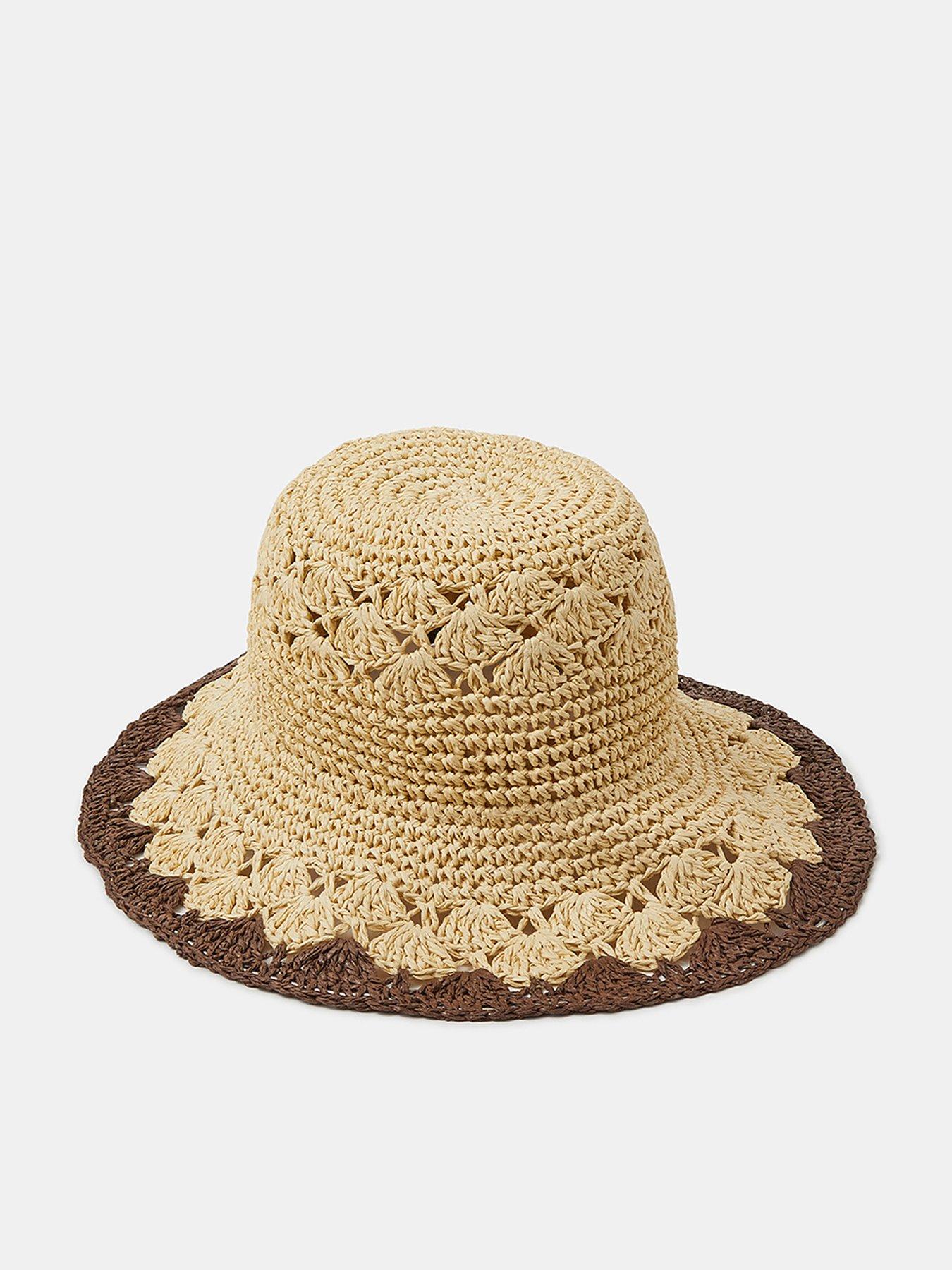 Accessorize Crochet Bucket Hat - Beige