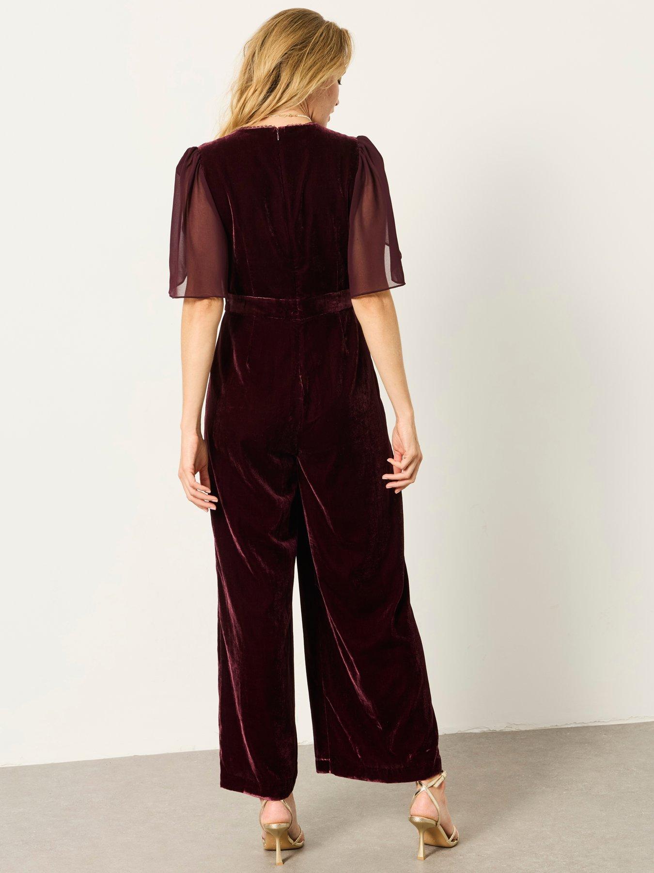 Image 2 of 5 of FatFace Opal Velvet Jumpsuit