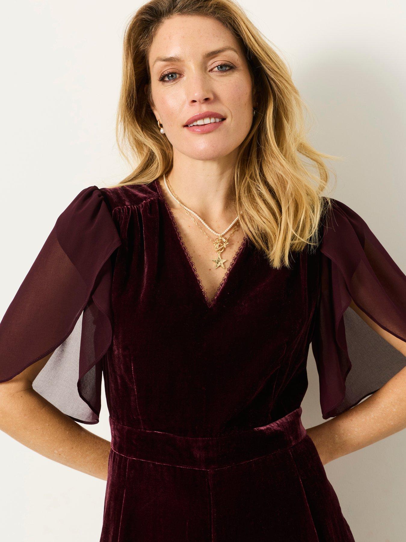 Image 4 of 5 of FatFace Opal Velvet Jumpsuit
