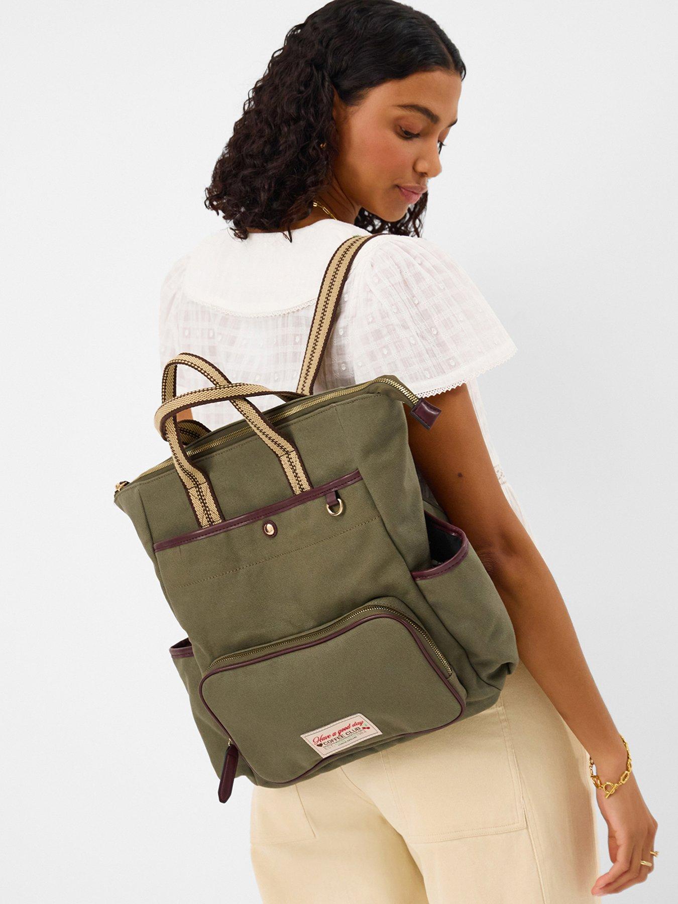 Image 2 of 5 of Accessorize Canvas Backpack - Green