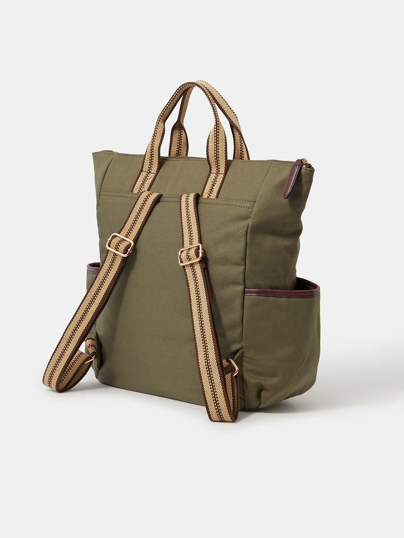 Image 3 of 5 of Accessorize Canvas Backpack - Green