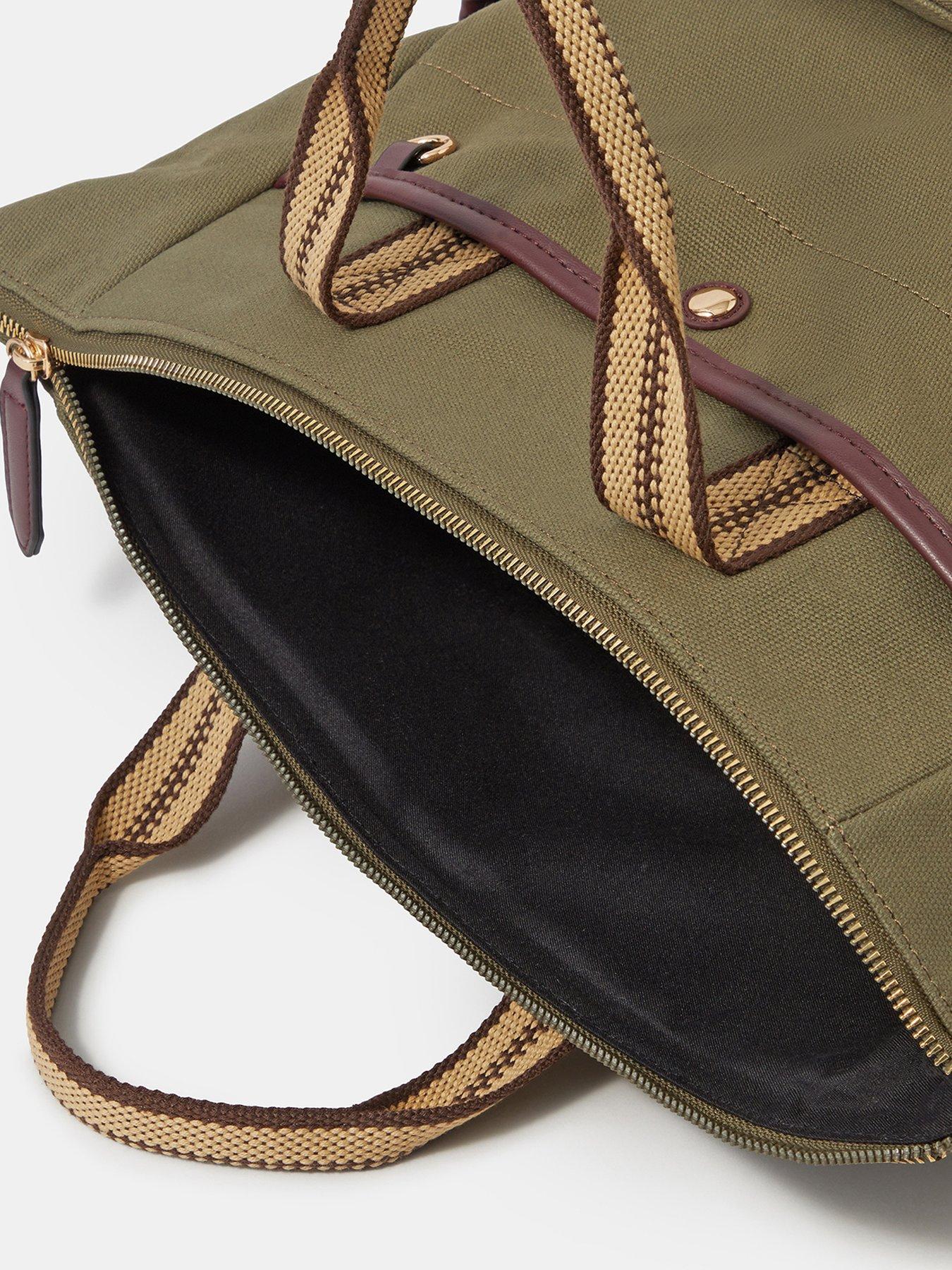 Image 4 of 5 of Accessorize Canvas Backpack - Green