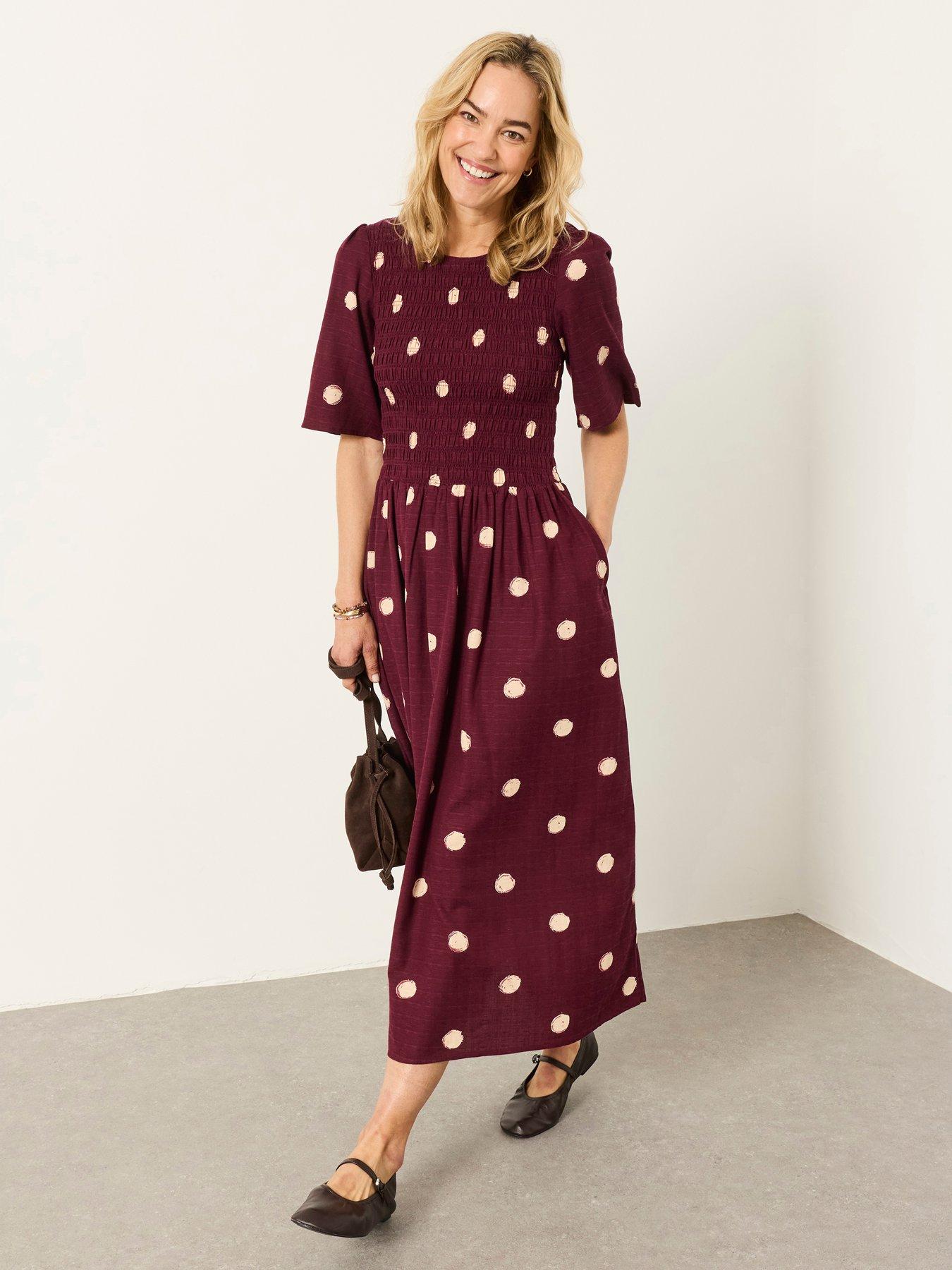FatFace Alice Spot Dress - Red