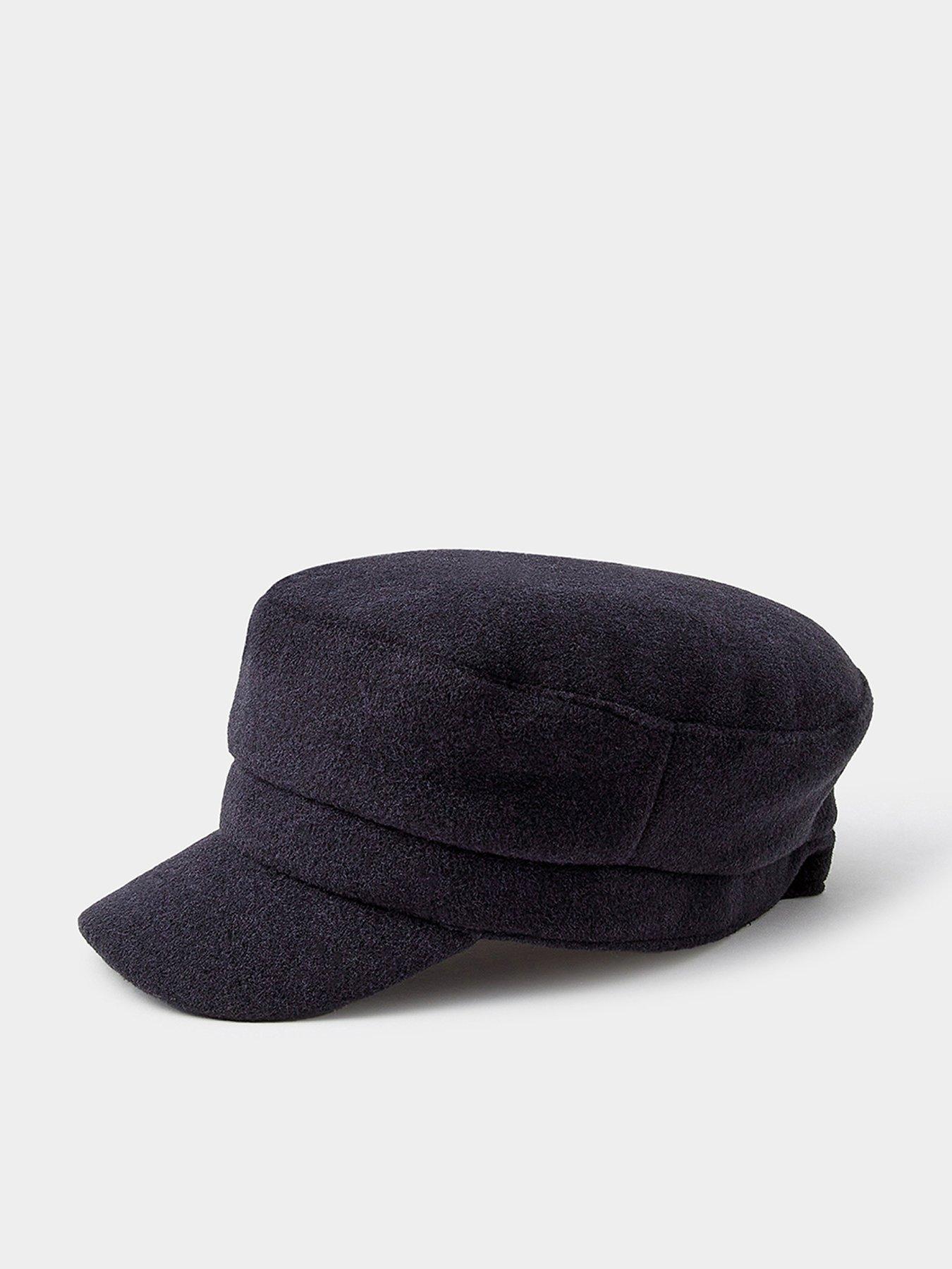 Image 1 of 4 of Accessorize Felt Baker Boy Hat - Blue