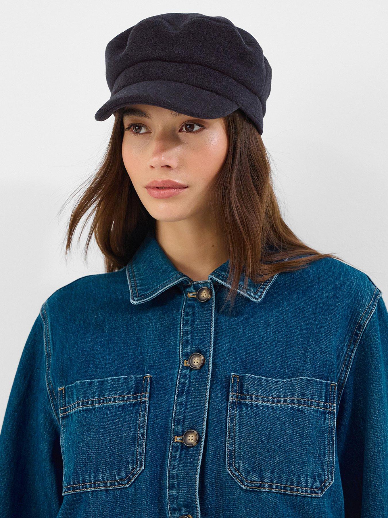 Image 2 of 4 of Accessorize Felt Baker Boy Hat - Blue
