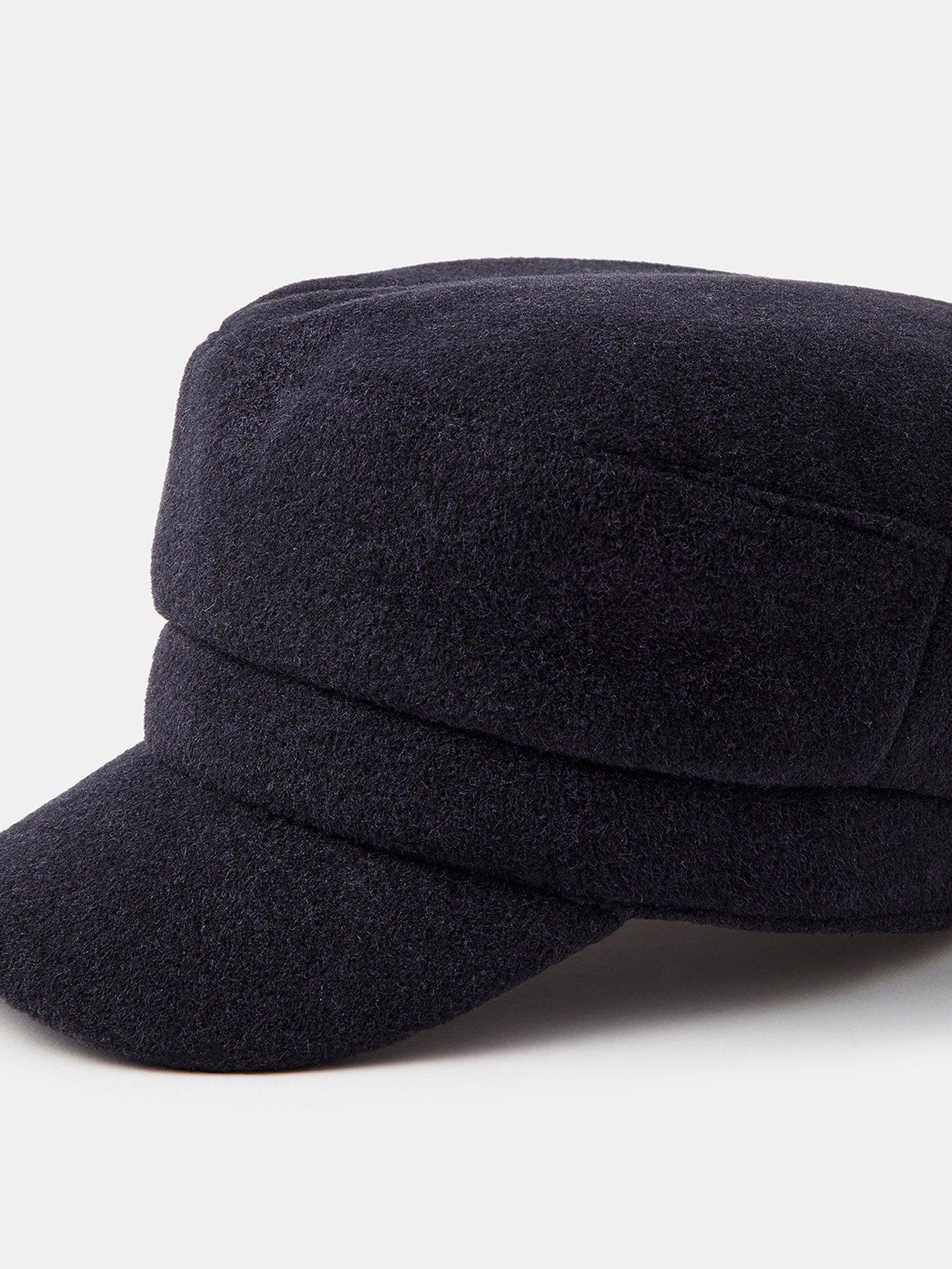 Image 4 of 4 of Accessorize Felt Baker Boy Hat - Blue
