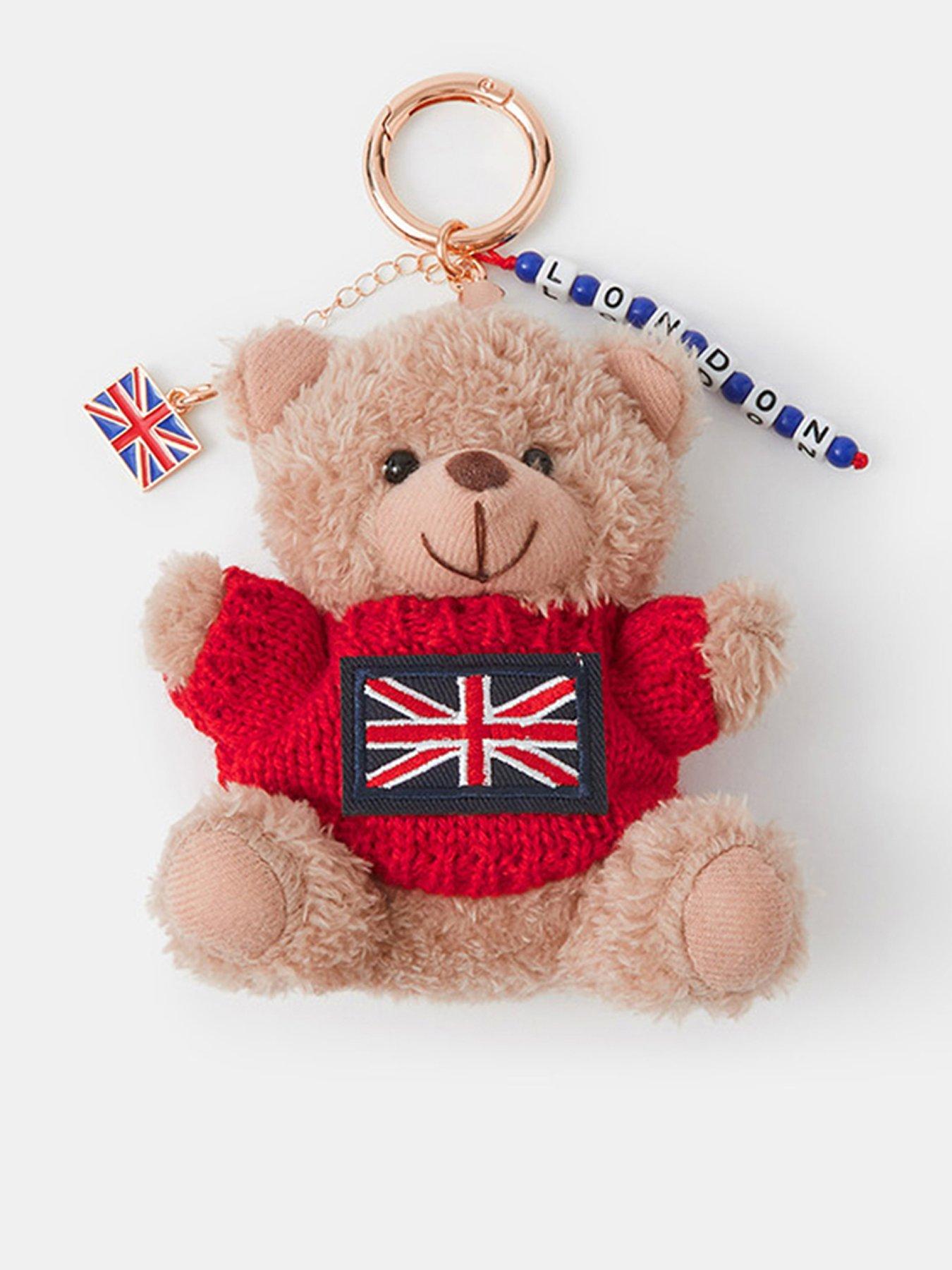 Accessorize London Bear Bag Charm - Red