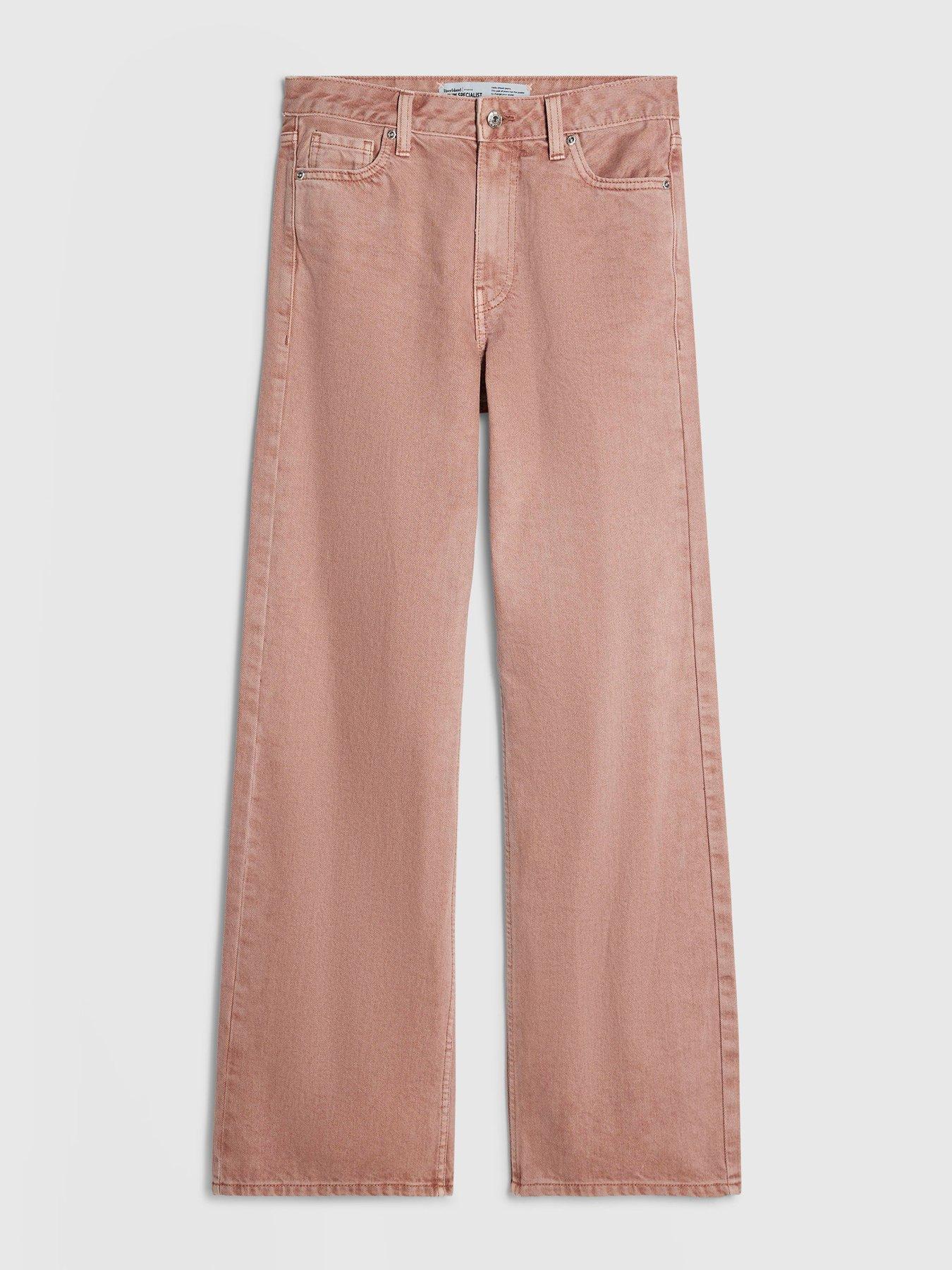 Image 5 of 6 of River Island Relaxed Straight Leg Jeans - Pink