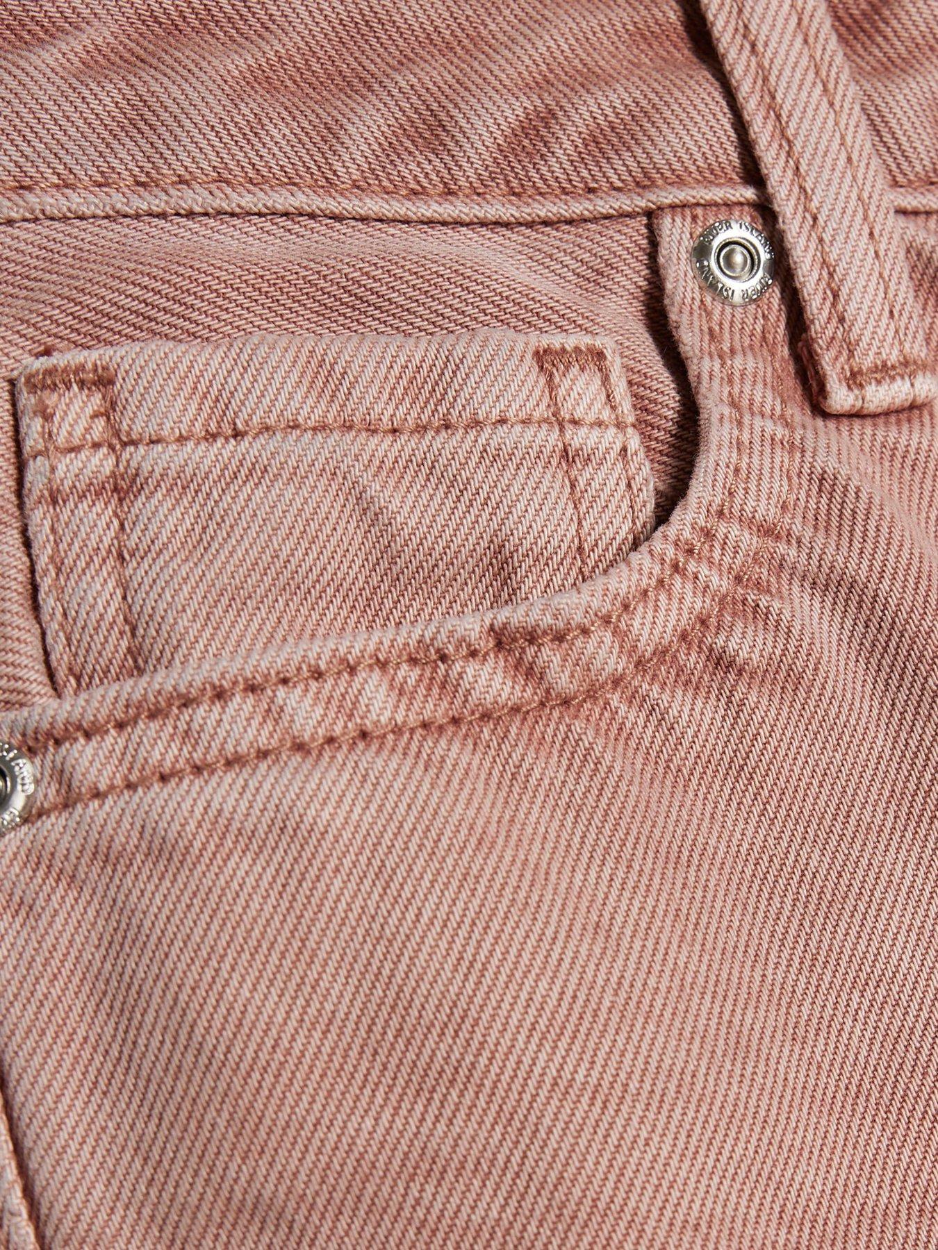 Image 6 of 6 of River Island Relaxed Straight Leg Jeans - Pink